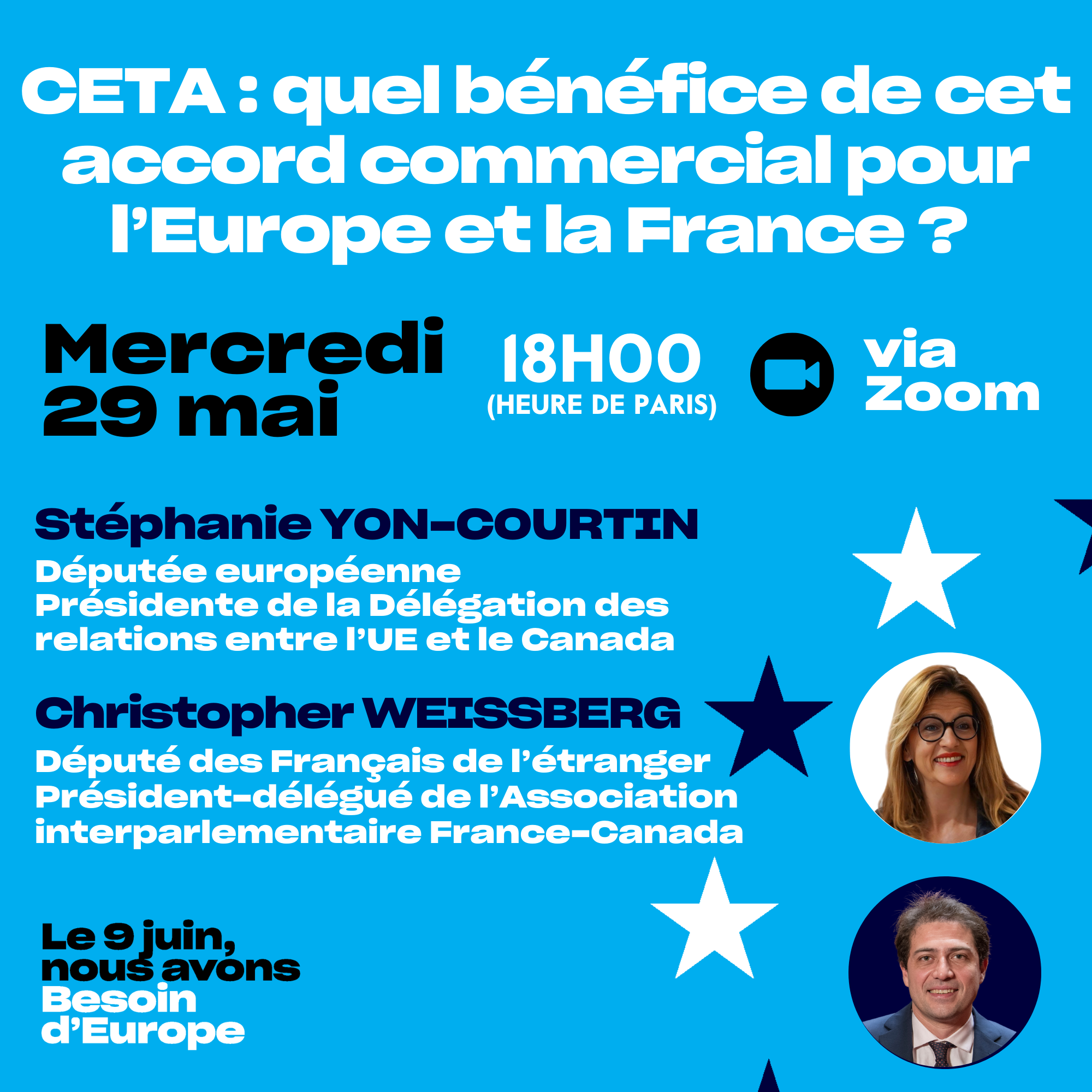 CETA : Réunion publique avec la députée européenne Stéphanie Yon-Courtin