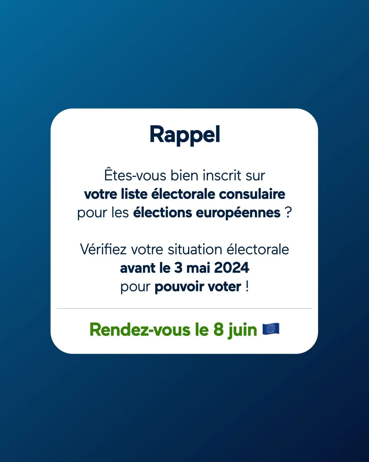 Inscription sur les listes électorales pour les élections européennes de 2024