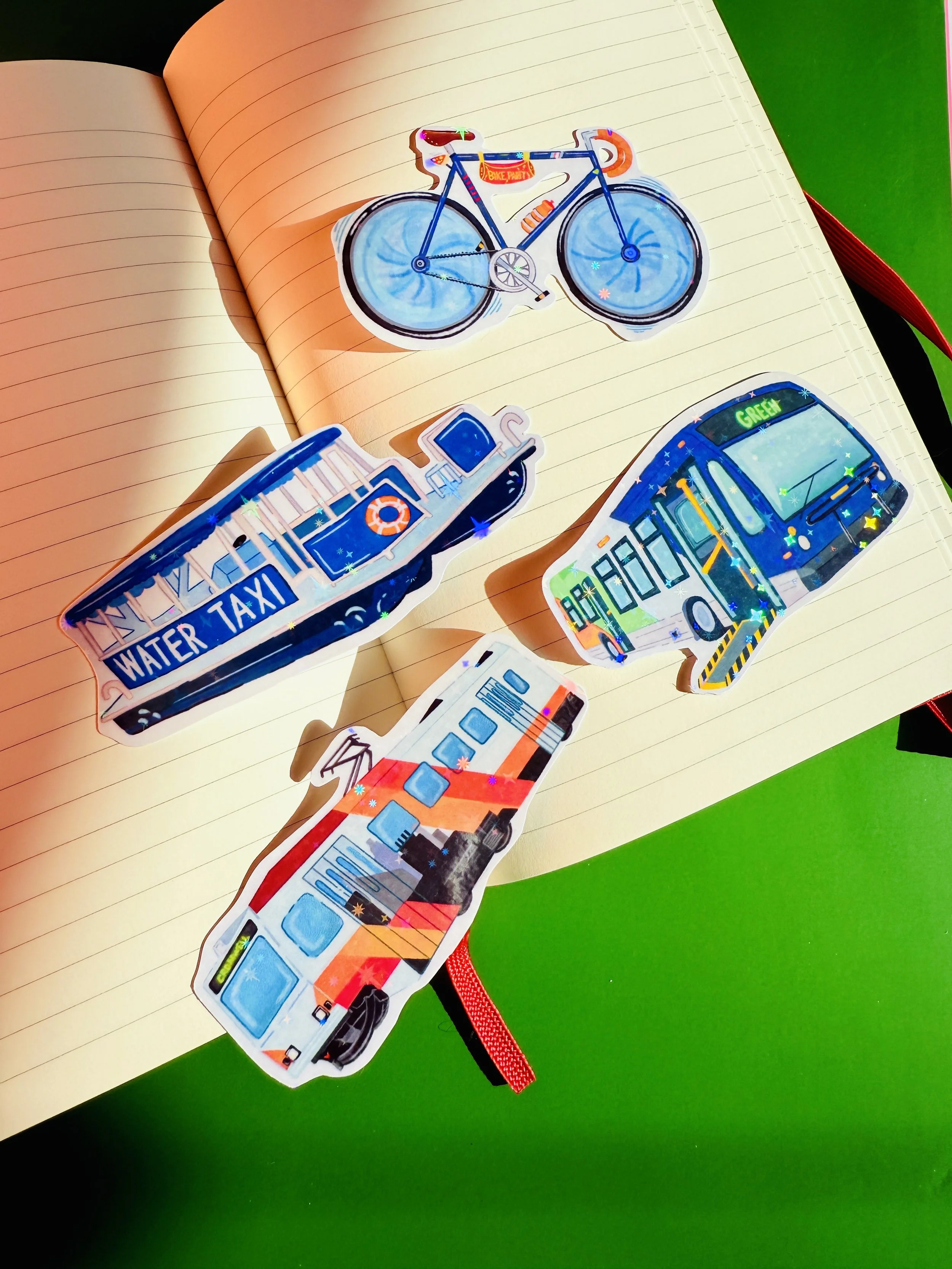 Baltimore Transportation Sticker Pack - Baltimore, Maryland themed gifts and stationery 