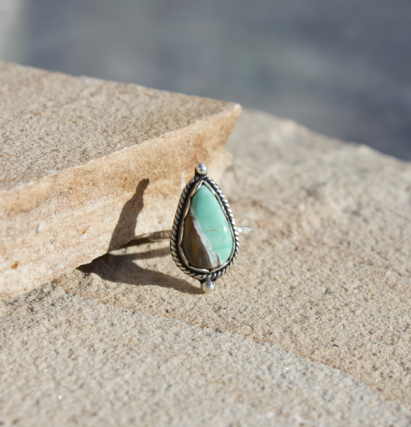 Variscite Turquoise Ring Size 6