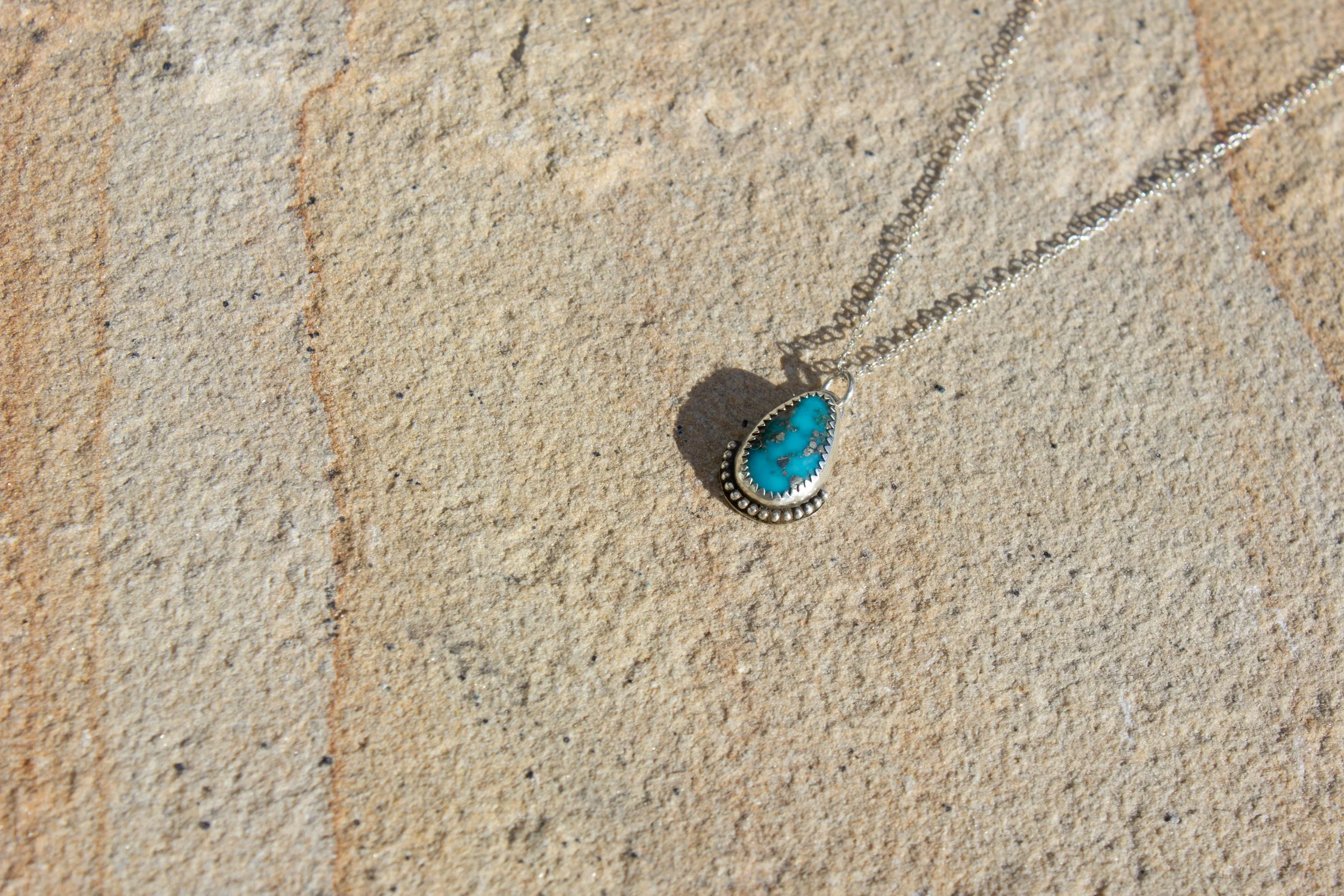Turquoise with Pyrite Necklace