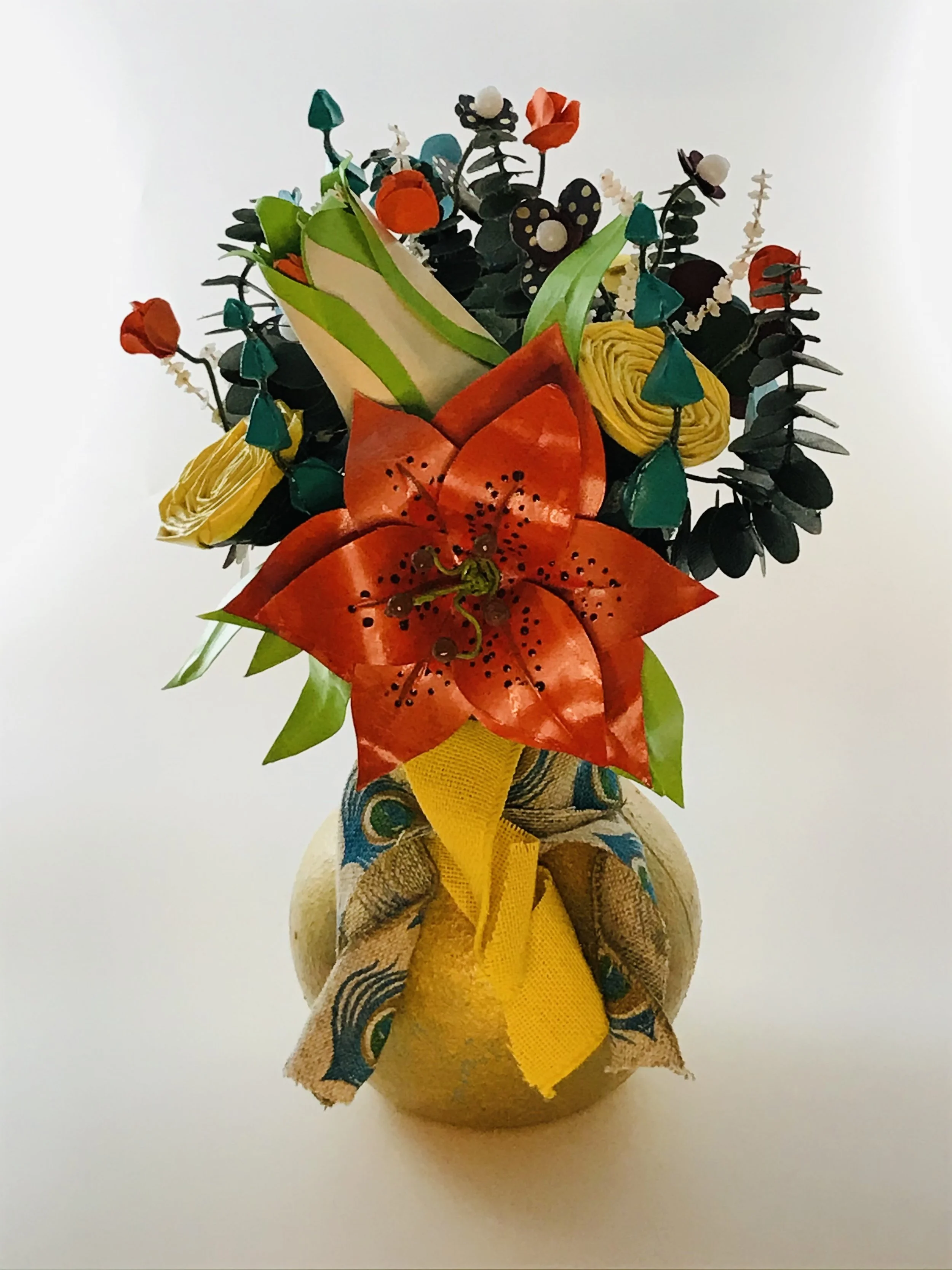 Orange Lily Paper Bouquet