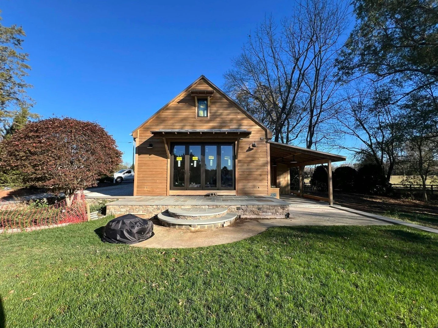 We are so honored to be restoring what is believed to be the most historic home in Hillsborough. Shown is the barn being reimagined as a pool house for our clients, with much of the original wood salvaged and thoughtfully repurposed.

A careful balan