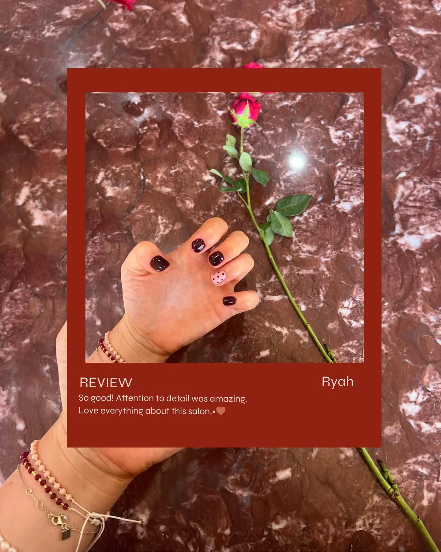 Thank you so much for the lovely review 💕
We&rsquo;re so happy you loved the details and your time with us ✨
Your support means everything

#RosiesNailBar #NailSalonBali #NailInspo #BIABNails