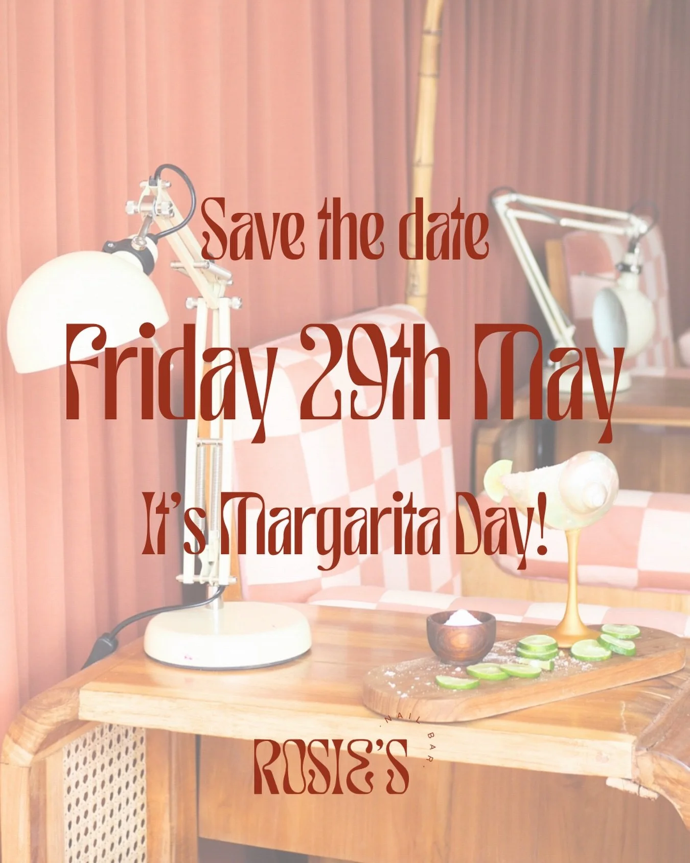 Celebrate Margarita Day with us 🍸

Friday, May 29th at Rosie&rsquo;s

Enjoy a relaxed nail session with a margarita in hand, good vibes, and freshly done nails 🌹 

Book your appointment now!

#nailincanggu #nailinlembongan #nailart #nailinbali #mar
