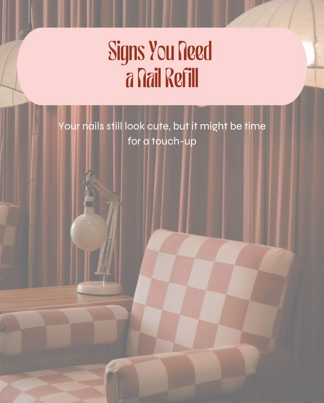 Your nails may still look cute&hellip; but is it time for a refill? 

Visible regrowth, nails feeling heavy, small lifting or cracks are signs you shouldn&rsquo;t ignore.

Booking your refill on time helps keep your manicure clean, balanced, and prev