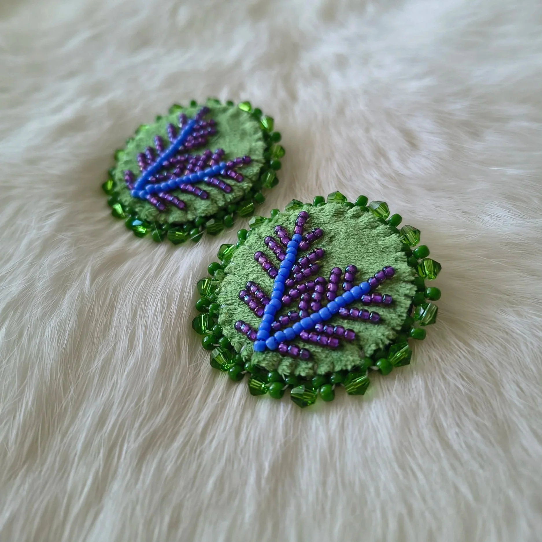 Beaded Balsam Fir Earrings