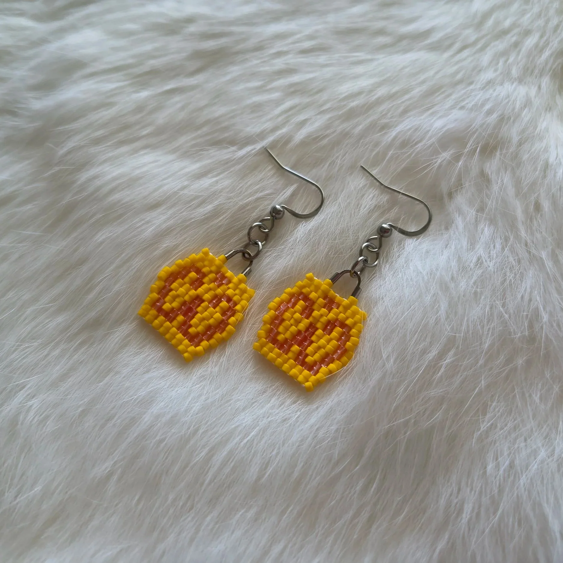 Beaded Wabanaki Double Curve Earrings