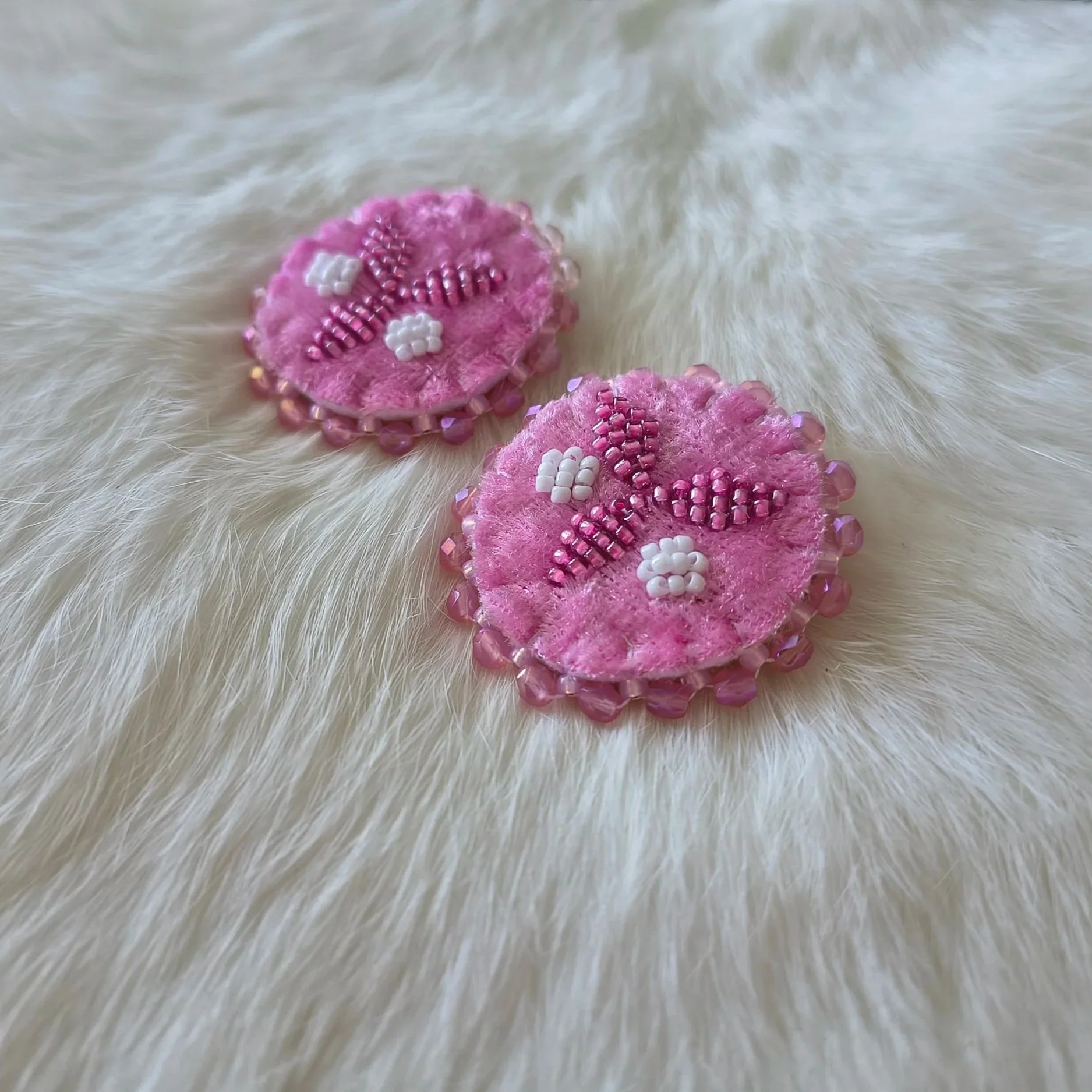 Beaded Wintergreen Earrings