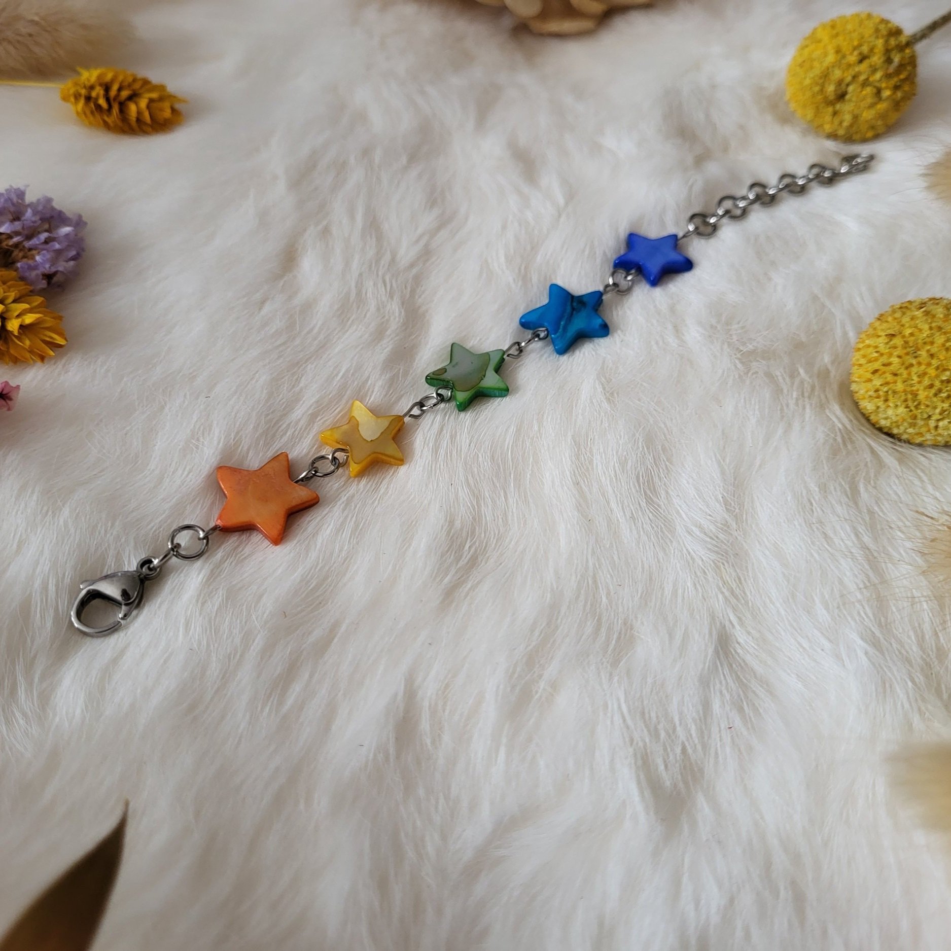 Rainbow Star MOP Bracelet