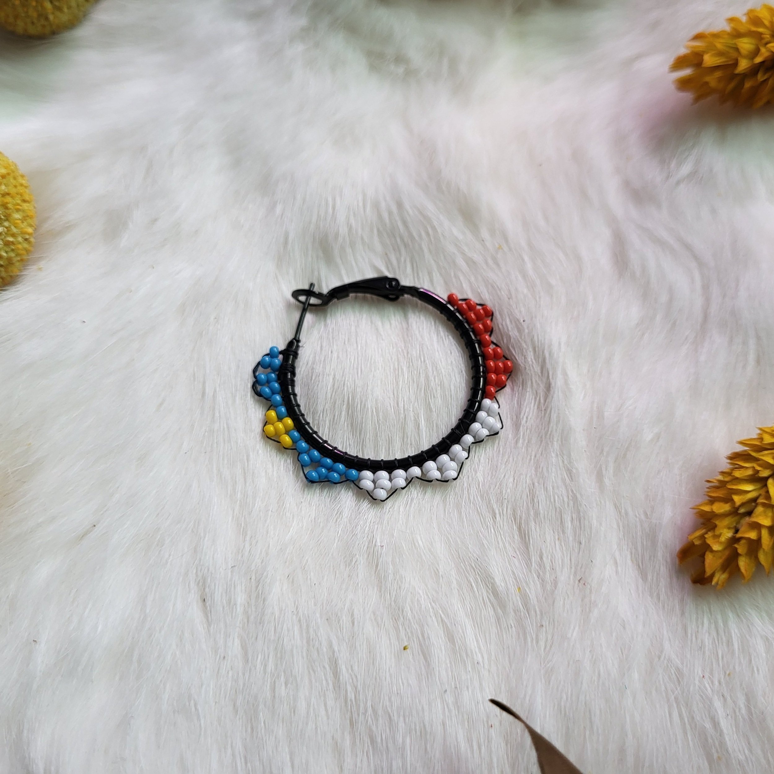 Acadie Beaded Hoop Earring