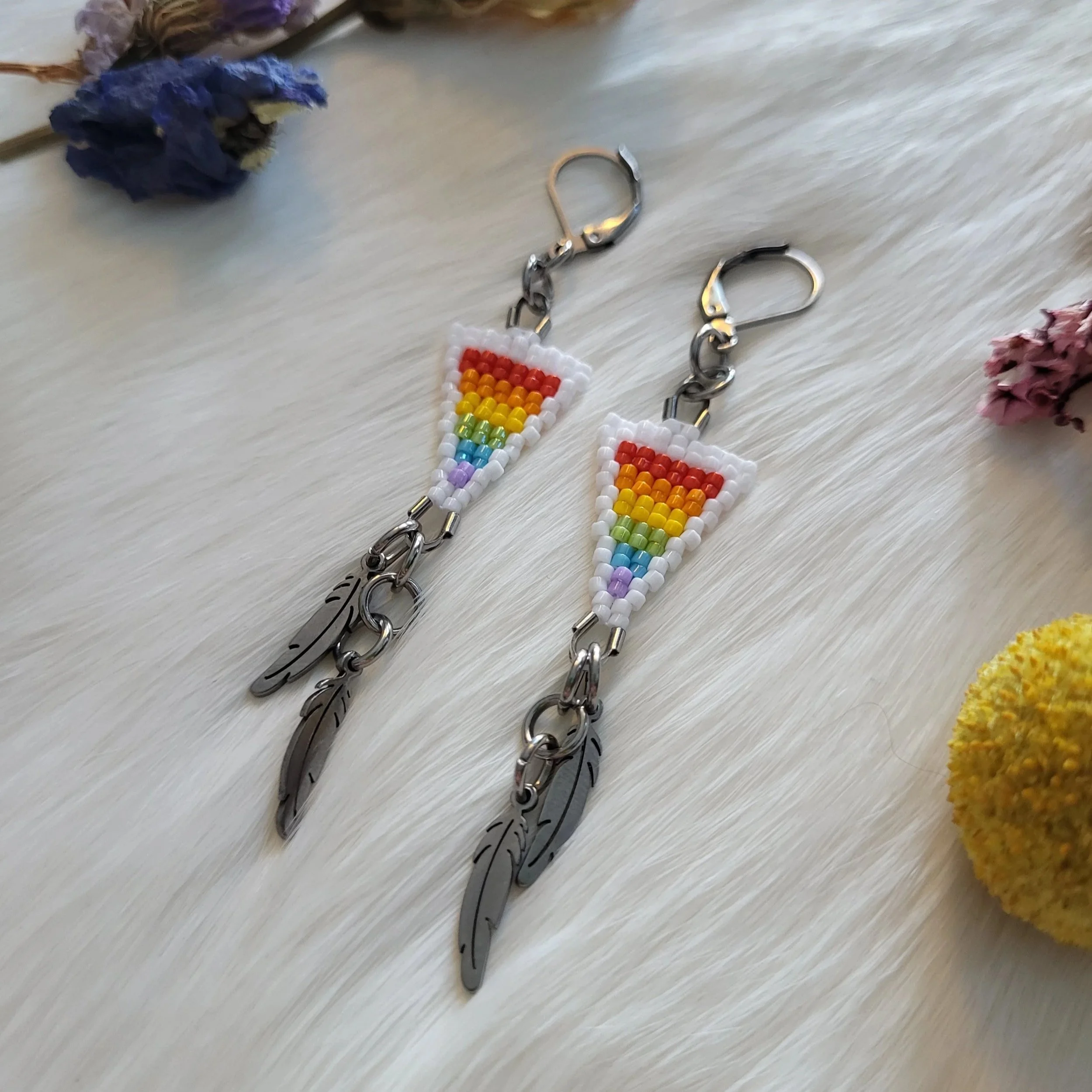 Beaded 2 Spirit Earrings