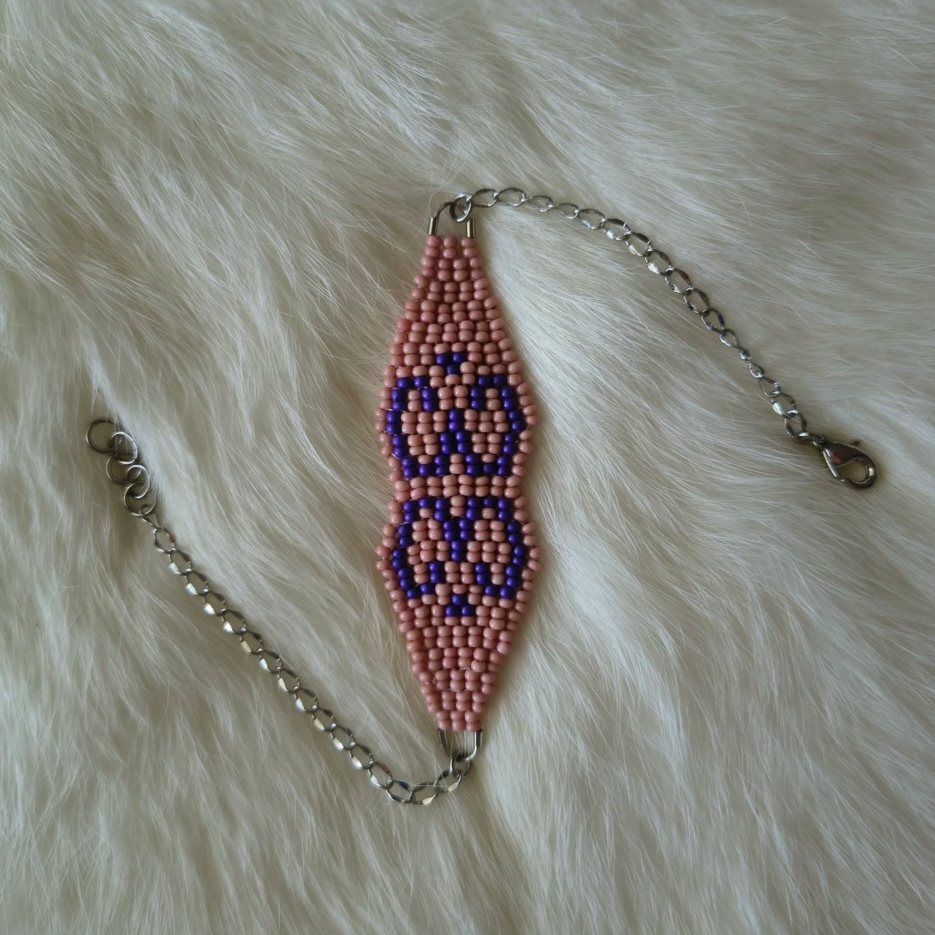 Wabanaki Double Curve Beaded Bracelet