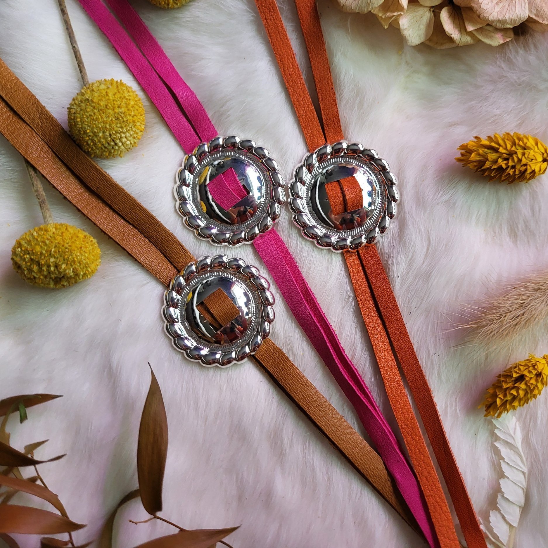 Deer Hide Bolo Ties