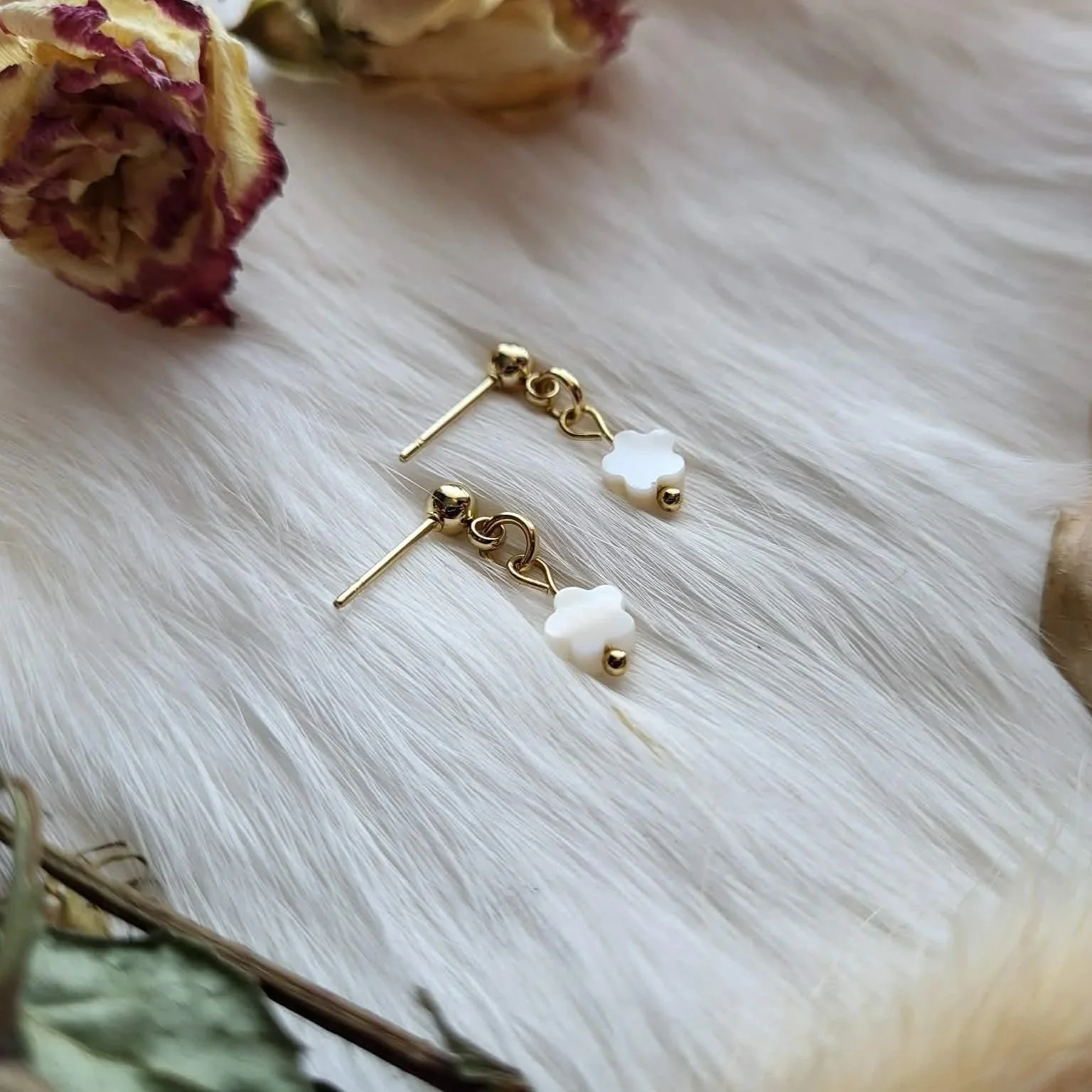 MOP Flower Studs