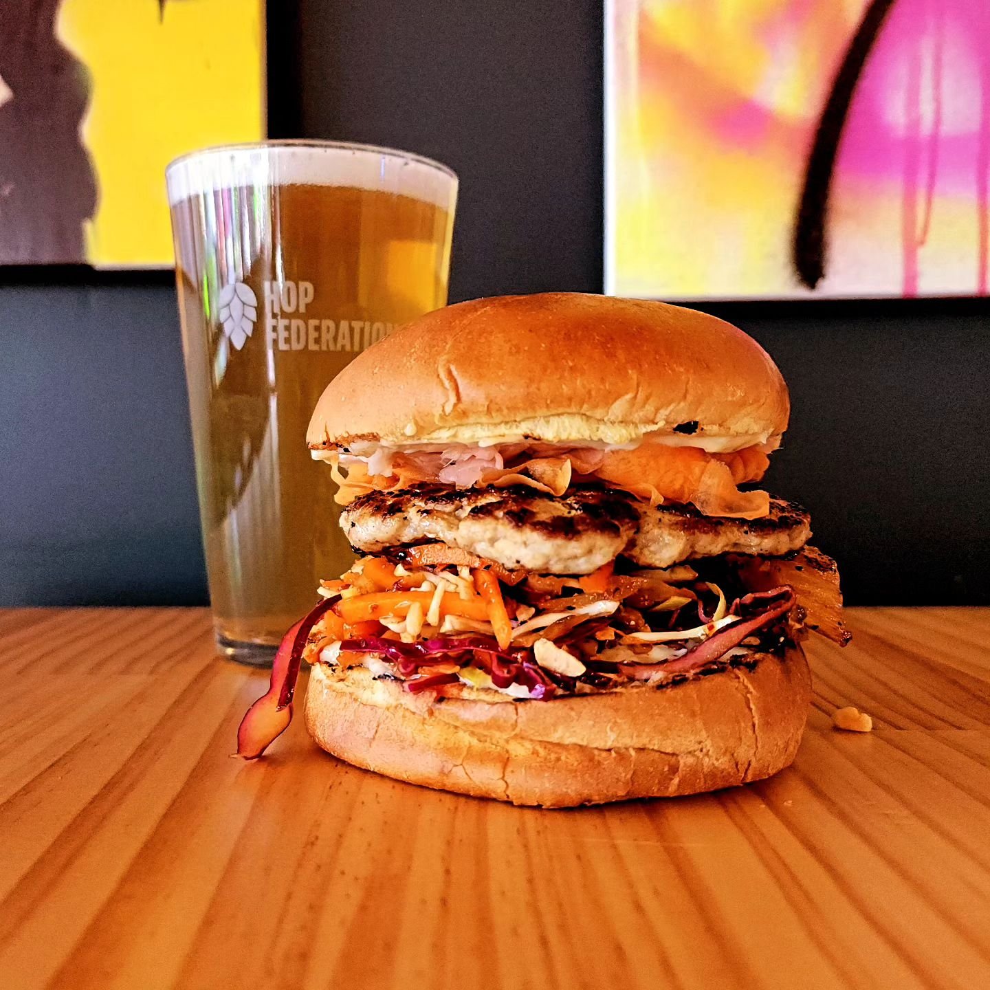 Banger of a pairing on the go!
@hopfederation Deep Space IPL &amp; Kimchi Kardashian $30! Plus get both these babies and go in the draw to win vouchers &amp; merch 🍺🍔