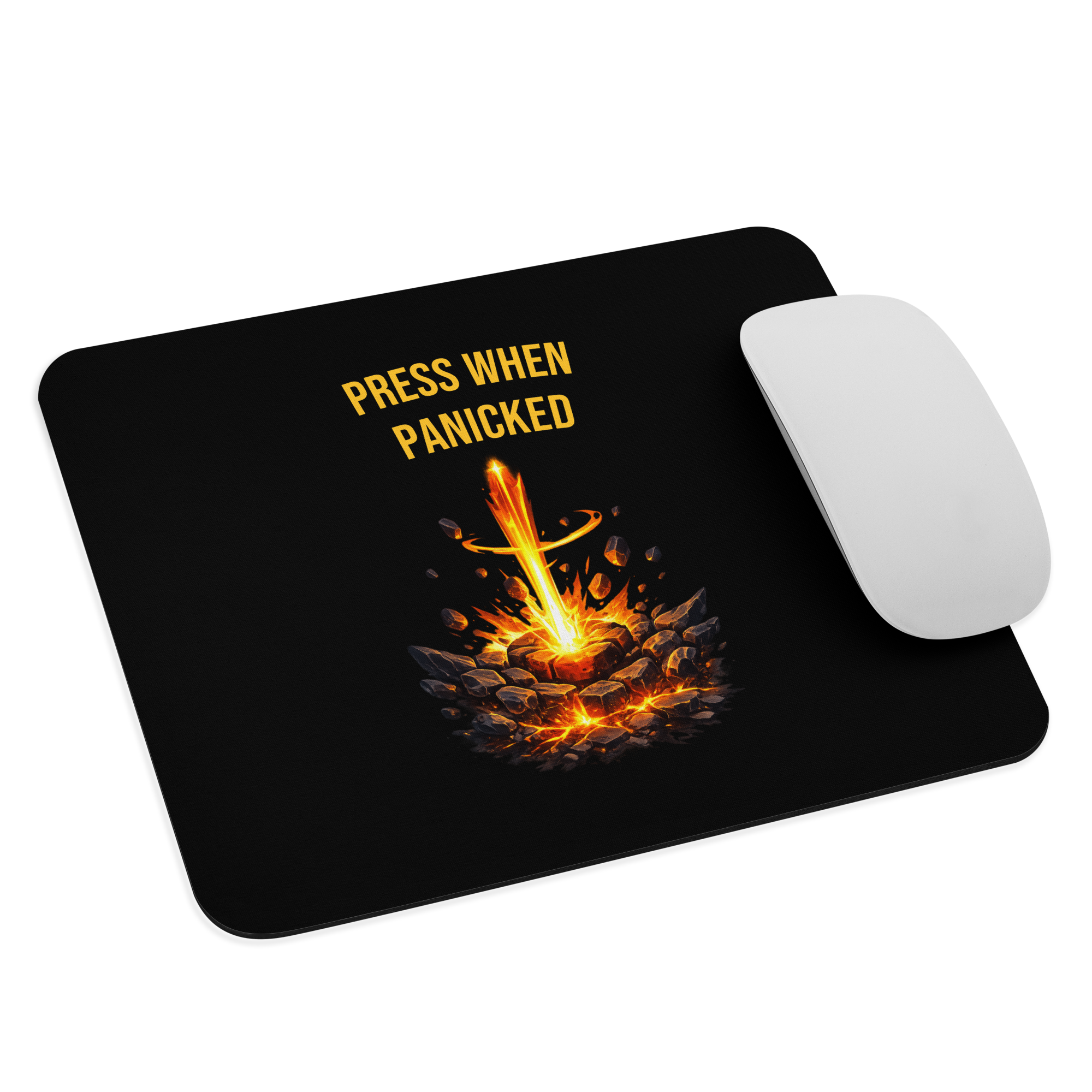 Press When Panicked Mousepad