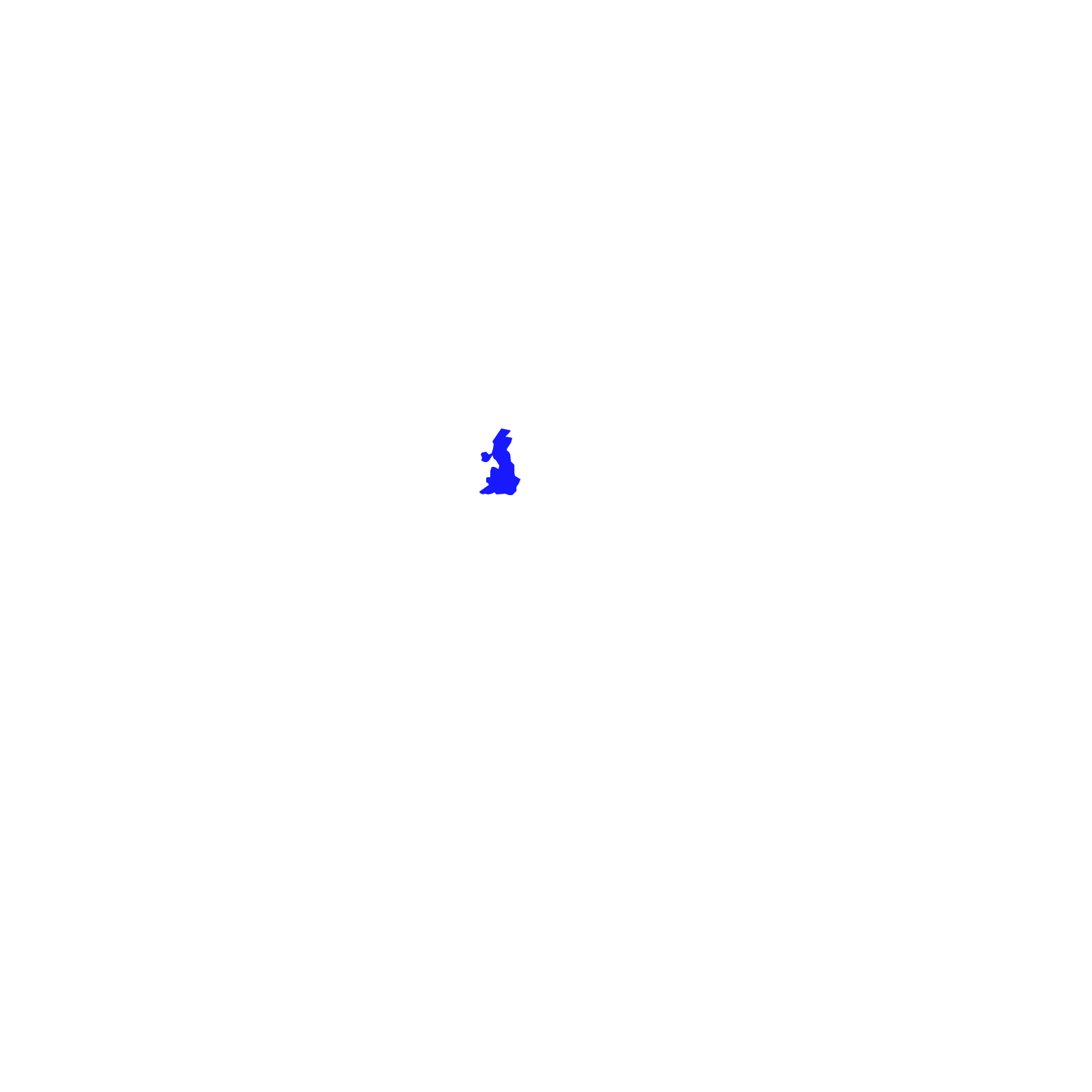 Graphic world map with the United Kingdom highlighted in blue and labeled with Manchester, Liverpool, and London.
