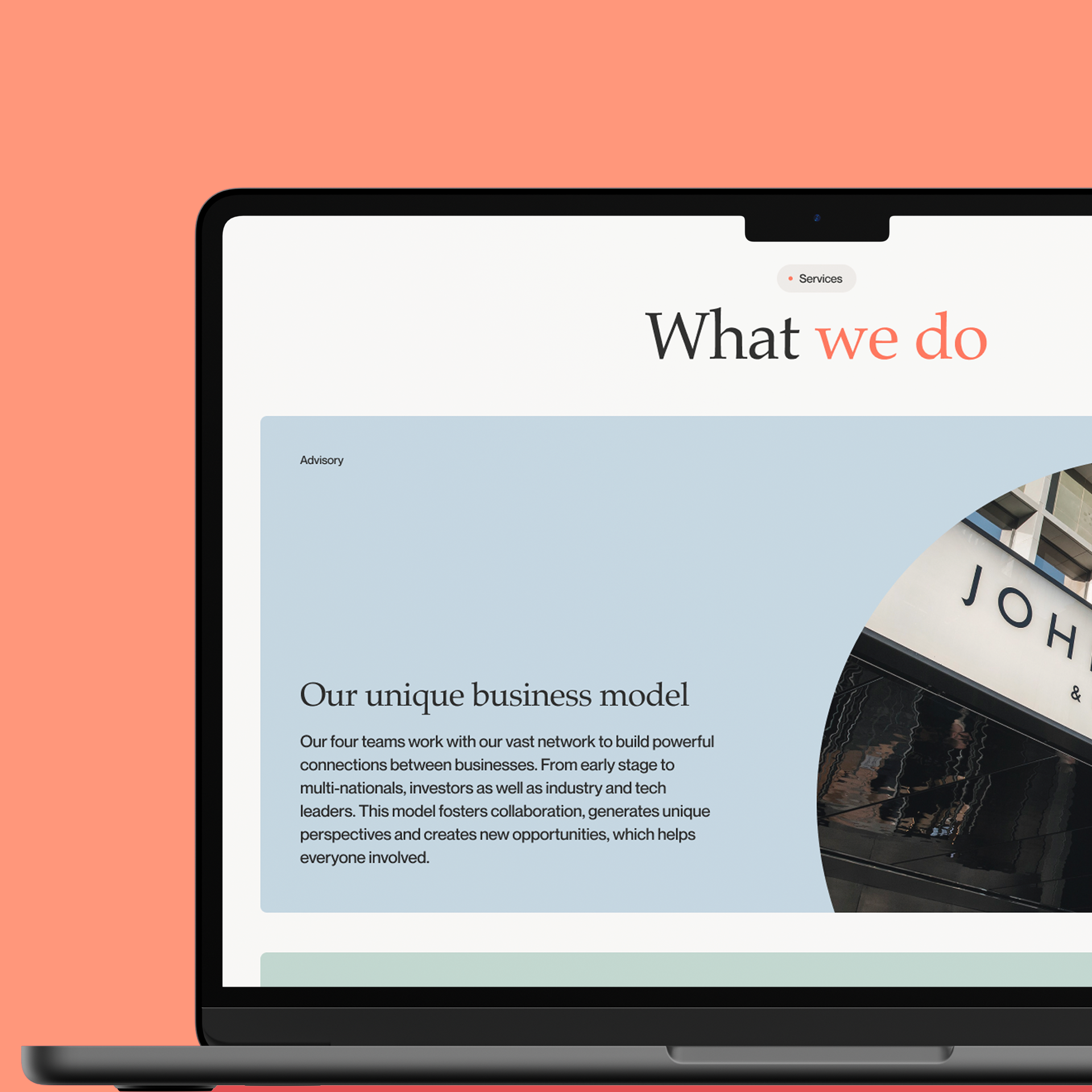 True Global Squarespace website mobile