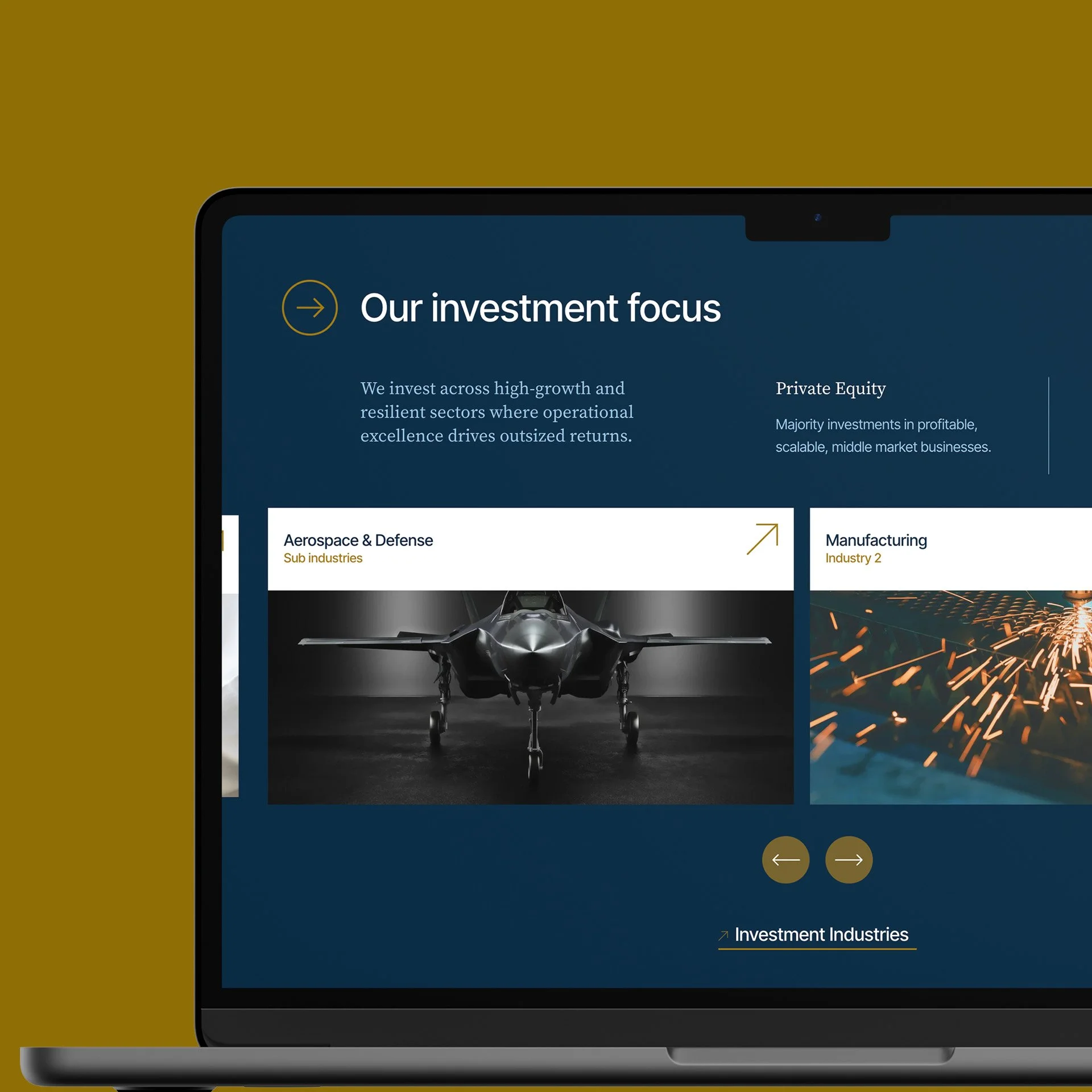 A mock-up of the United Western website on a laptop.