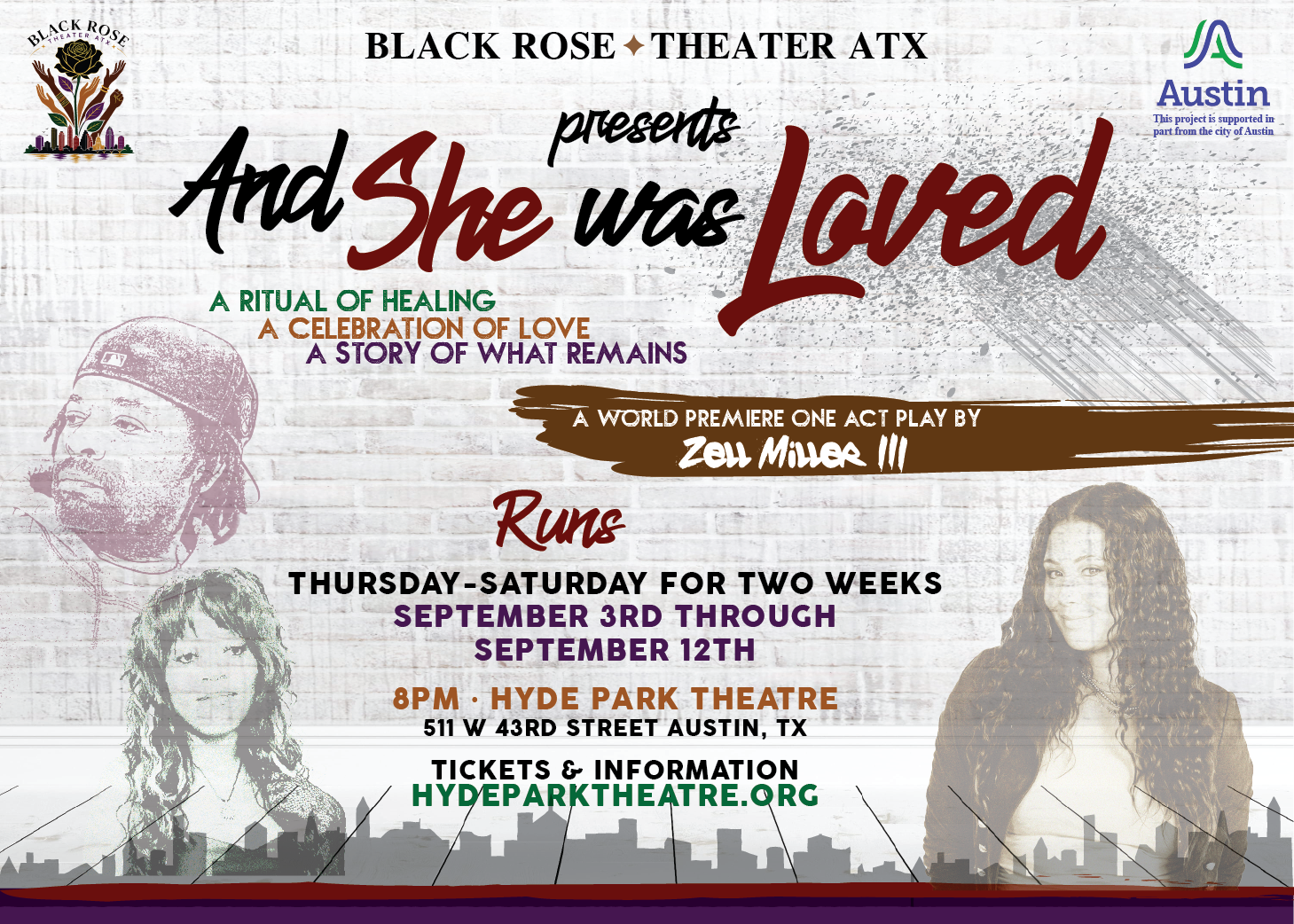 a flyer with an image of a black man with a close-shaven beard and a backwards ballcap and two beautiful black women with long hair, plus text as on this page