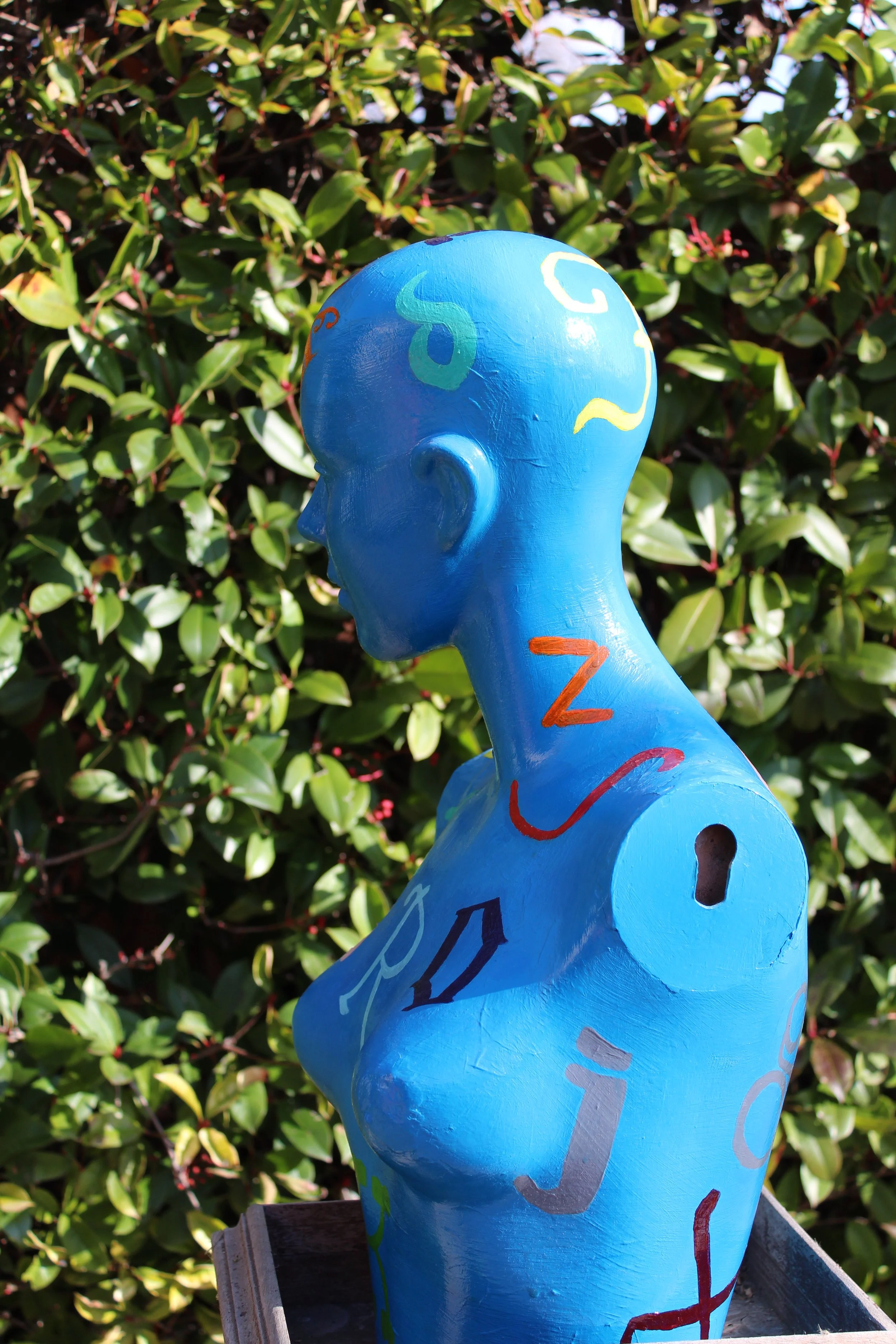 Alphabet Girl - painted mannequin