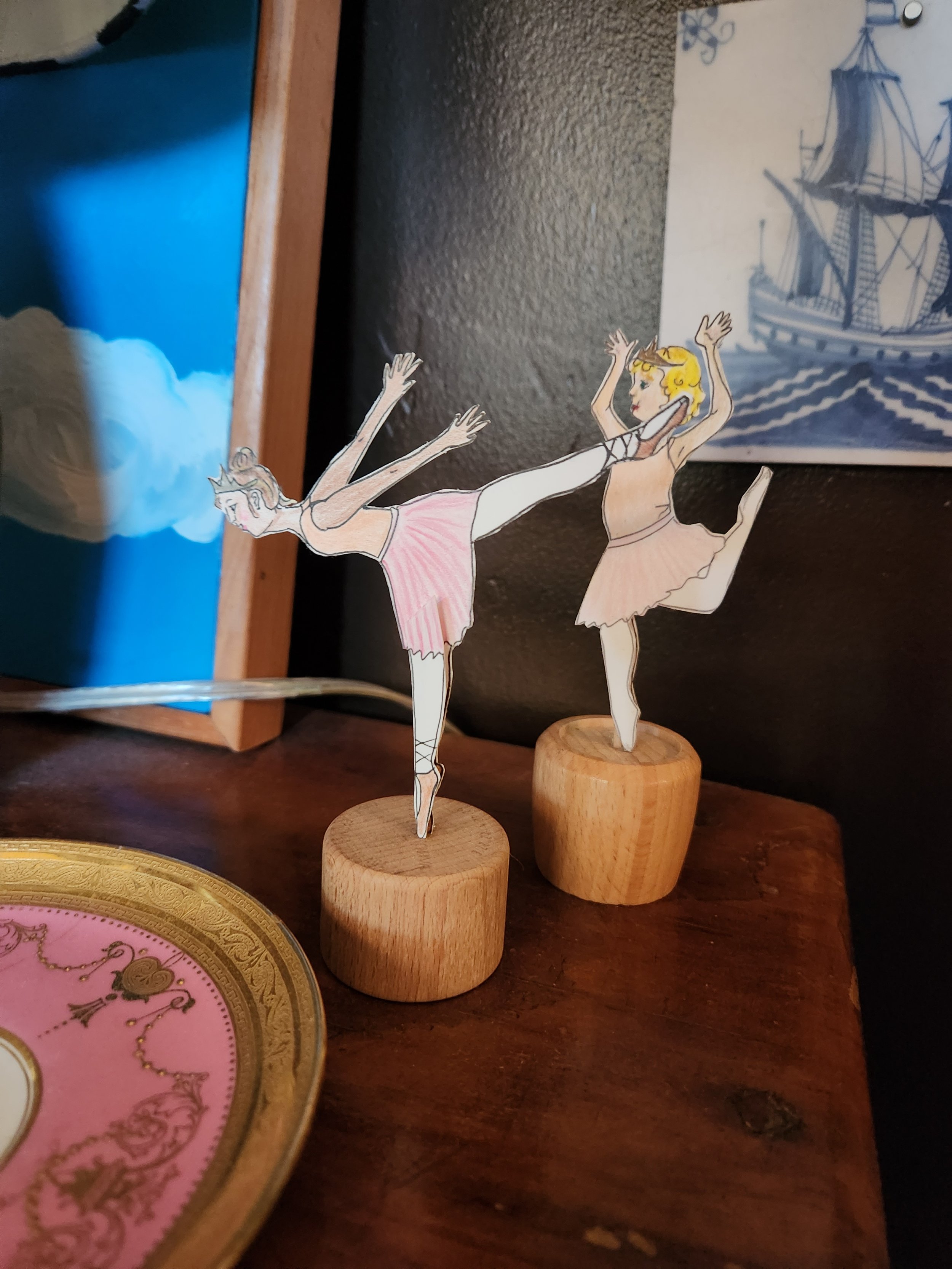 ballerinas made from liquor tops