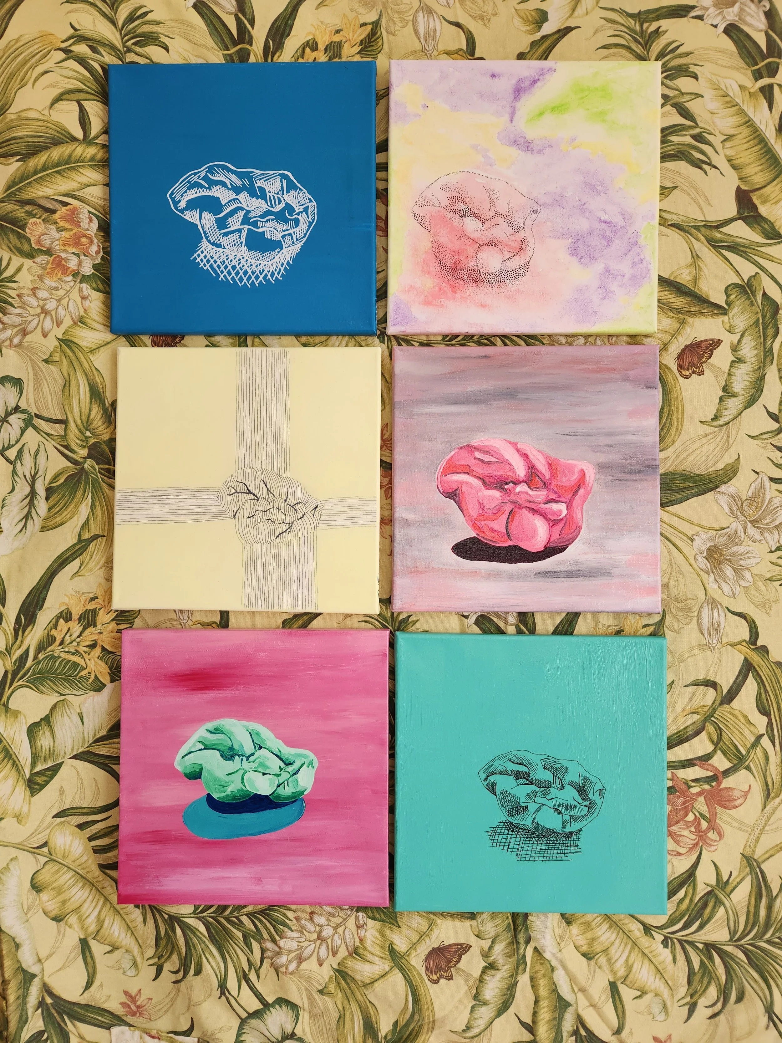 ABC (already been chewed) gum series in acrylic