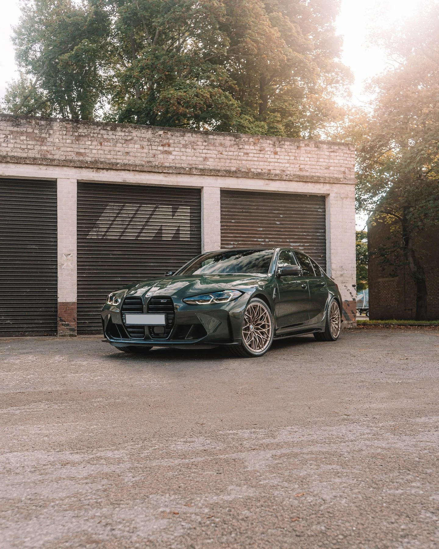 Brewster Green BMW M3 Competition 

A BMW Individual colour (and also a Porsche PTS colour) with a Silverstone interior and bronze wheels, it&rsquo;s the perfect spec to stand out whilst blending in with the autumn vibes.

It manages to be several co