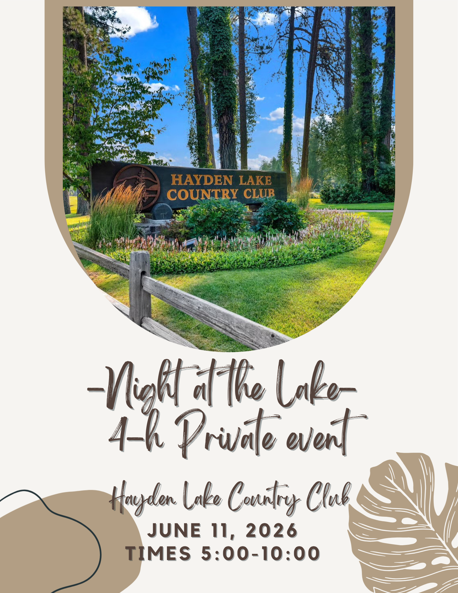 Night at the Lake- Hayden Lake Country Club