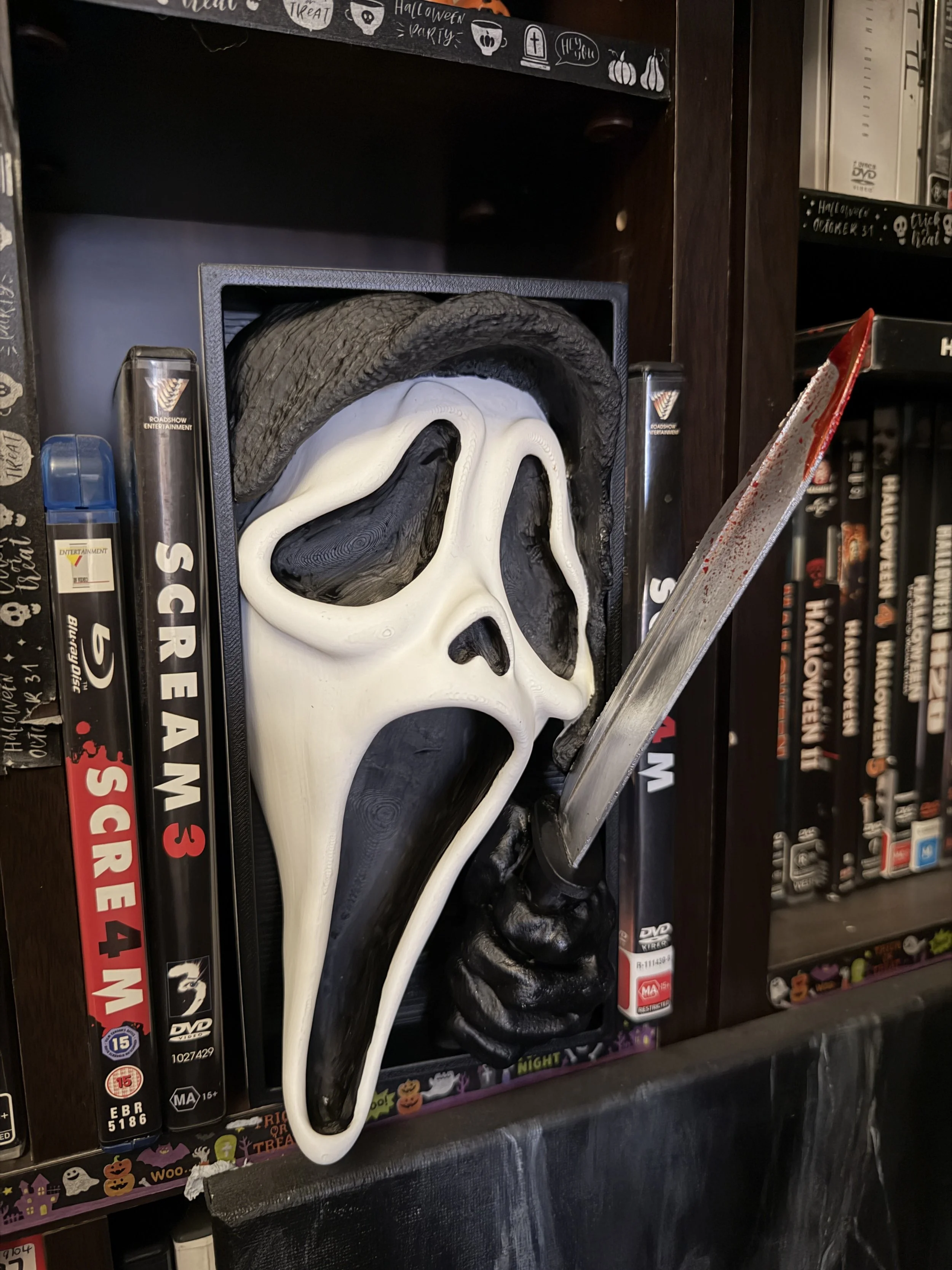 Ghostface from Scream handpainted  book nook