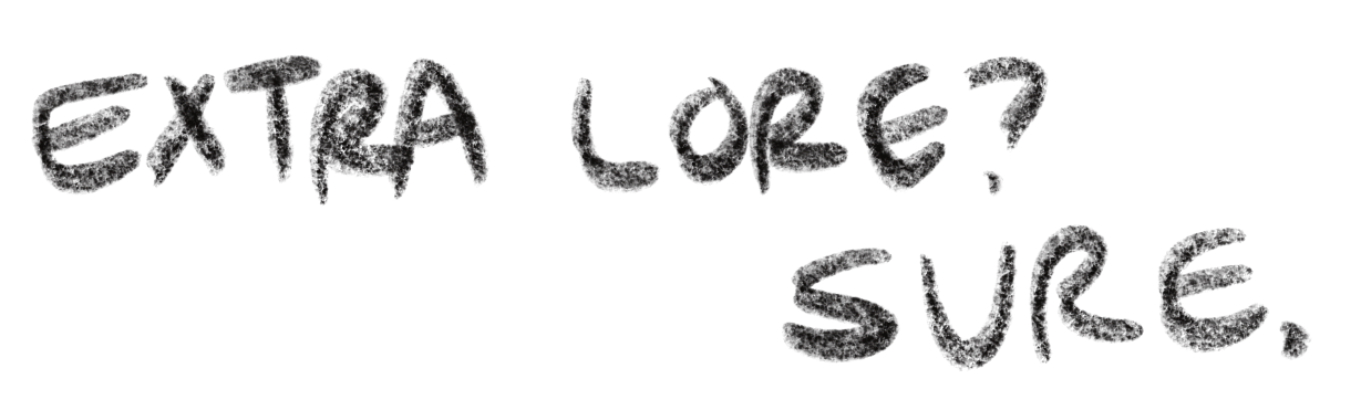 The image contains handwritten words in black text on a transparent background asking, 'Extra Lores? Sure,'.