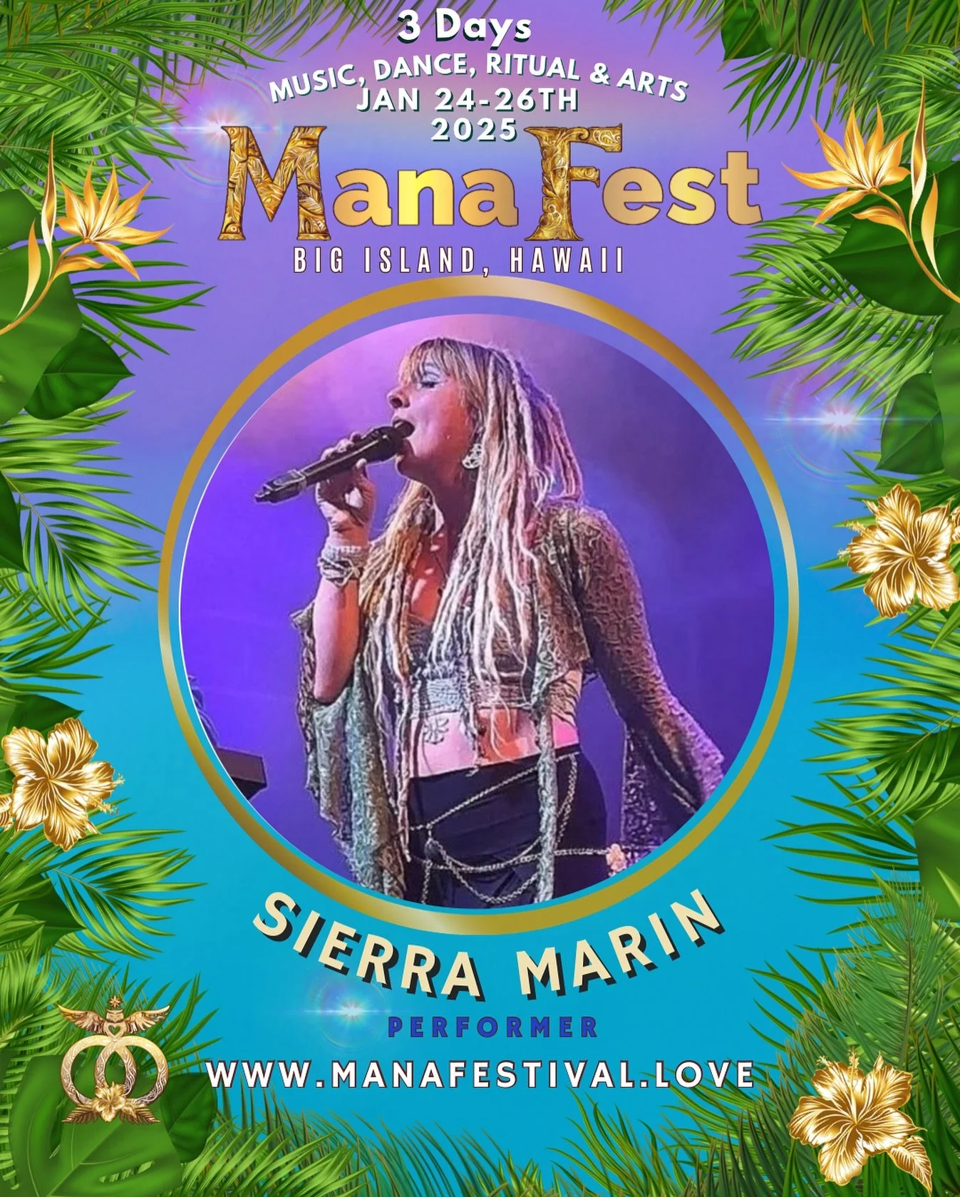 Mana Fest is blessed to have @sierramarinmusic this year! 🎶 

Sierra Marin 🌺Sound healer &amp; messenger for a new earth. Based in San Diego and touring globally, she creates atmospheric, deeply rooted music that blends soul, folk, reggae, hip-hop,