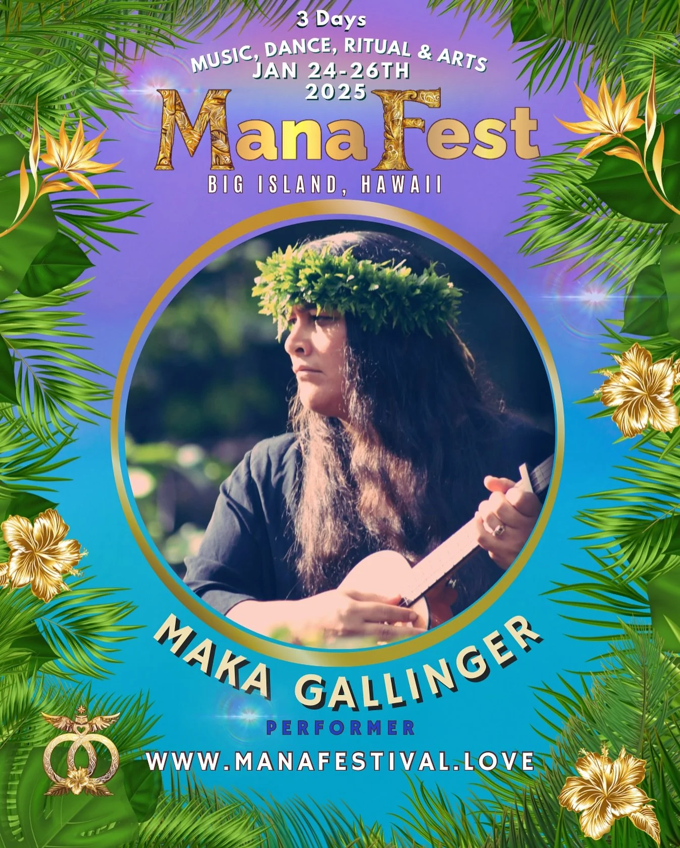 ☀️Maka Gallinger is a Hawaiian singer-songwriter and recording artist known for her heartfelt blend of reggae, Latin and island-inspired music often led by her ukulele and powerful voice.

Maka will be joining us and offering her sacred music this ye