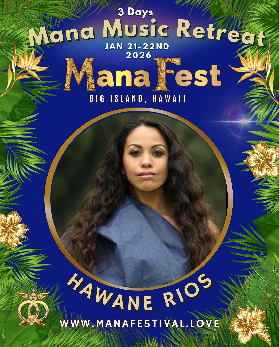 🌺 🎶 Mana Music Retreat 2026 is pleased to welcome ʻUla ʻAi Hāwane (also known as Kumu Akahi Hāwane Paʻa Makekau). @hawanemusic 

She is a powerful ceremonial woman, cultural bearer, storyteller, dancer, chanter, educator, and advocate deeply rooted