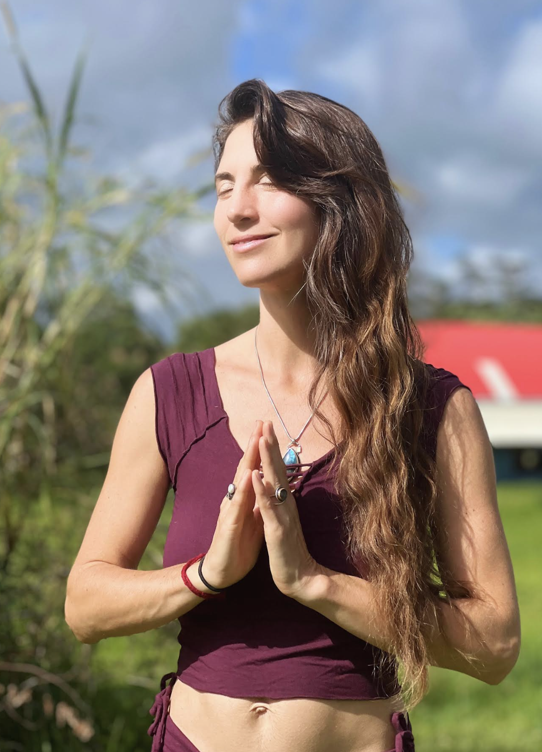 Destiny Love leading song at ManaFest, a transformational music, dance, arts, and culture festival in Hawaii 