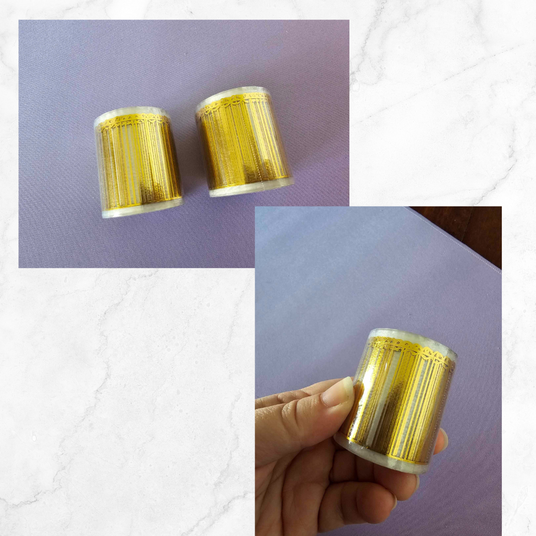 Gold Foil Boxes with bows