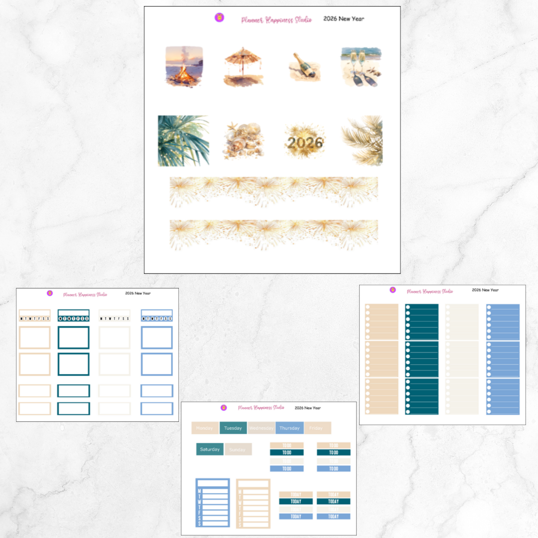 2026 New Year Hobonichi Cousin Sticker Kit