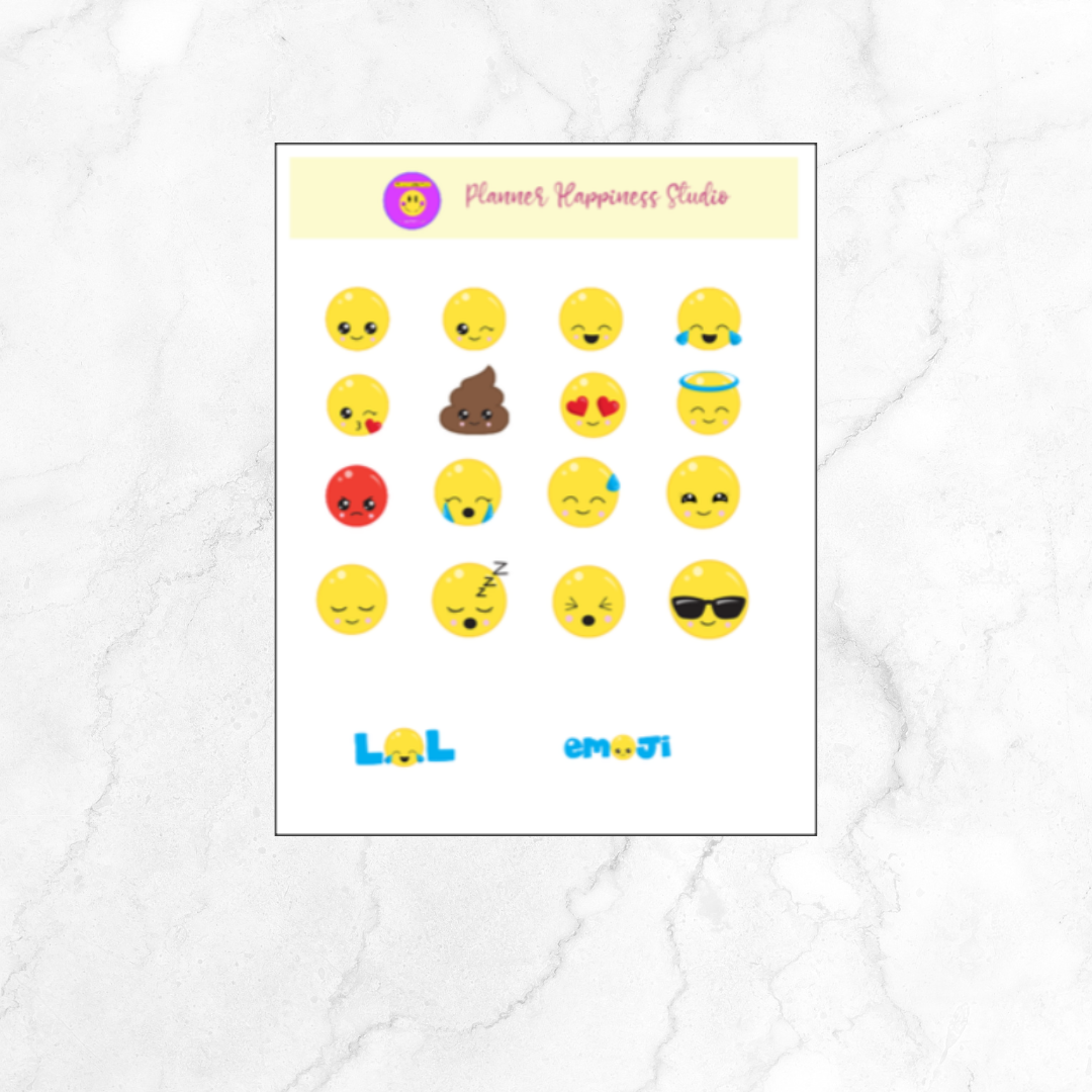 Emoji Deco Sticker Sheet