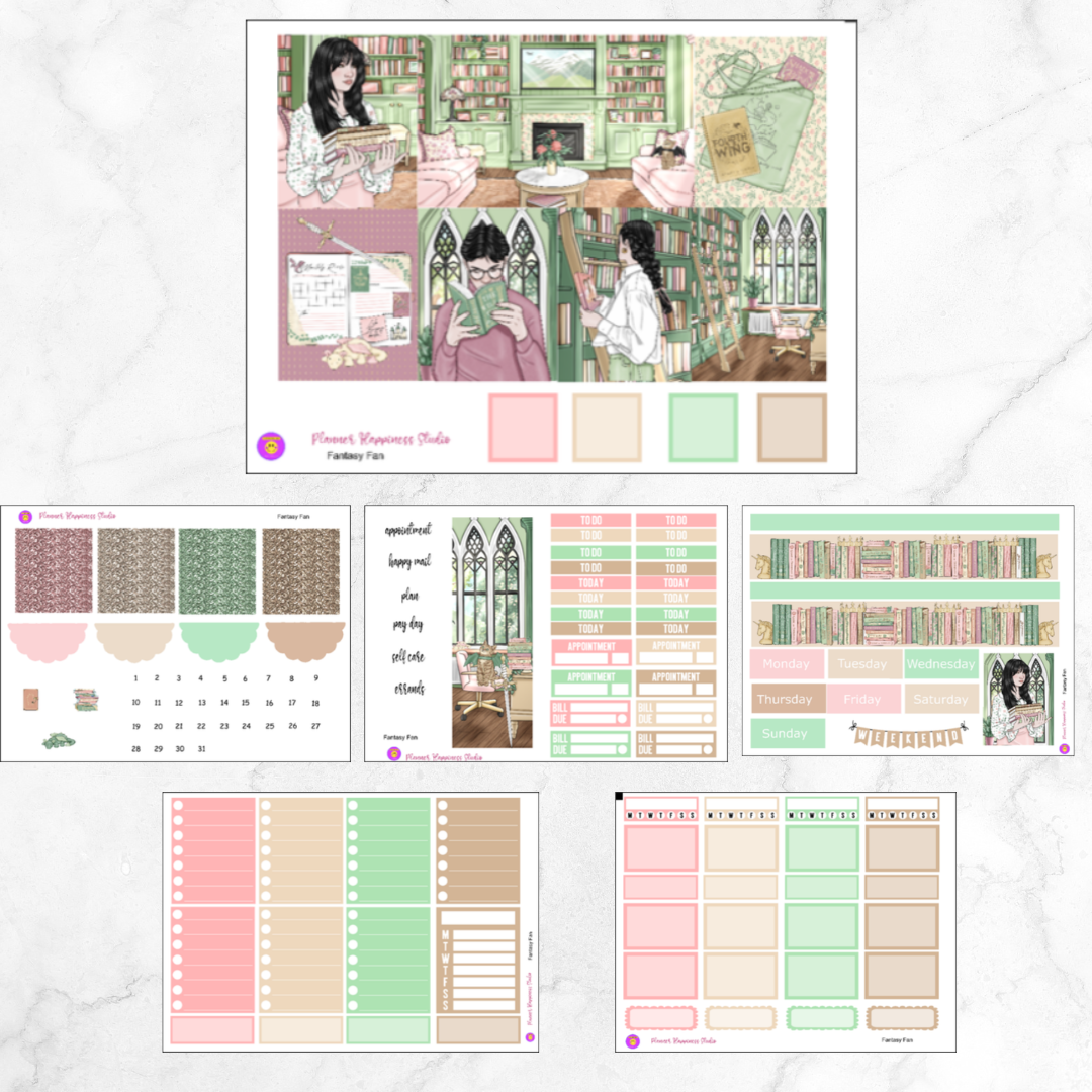 Fantasy Fan Vertical Sticker Kit