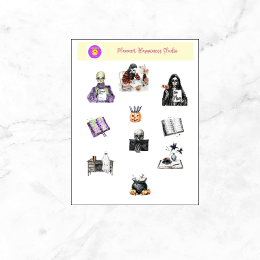 Halloween Plans Deco Sticker Sheet
