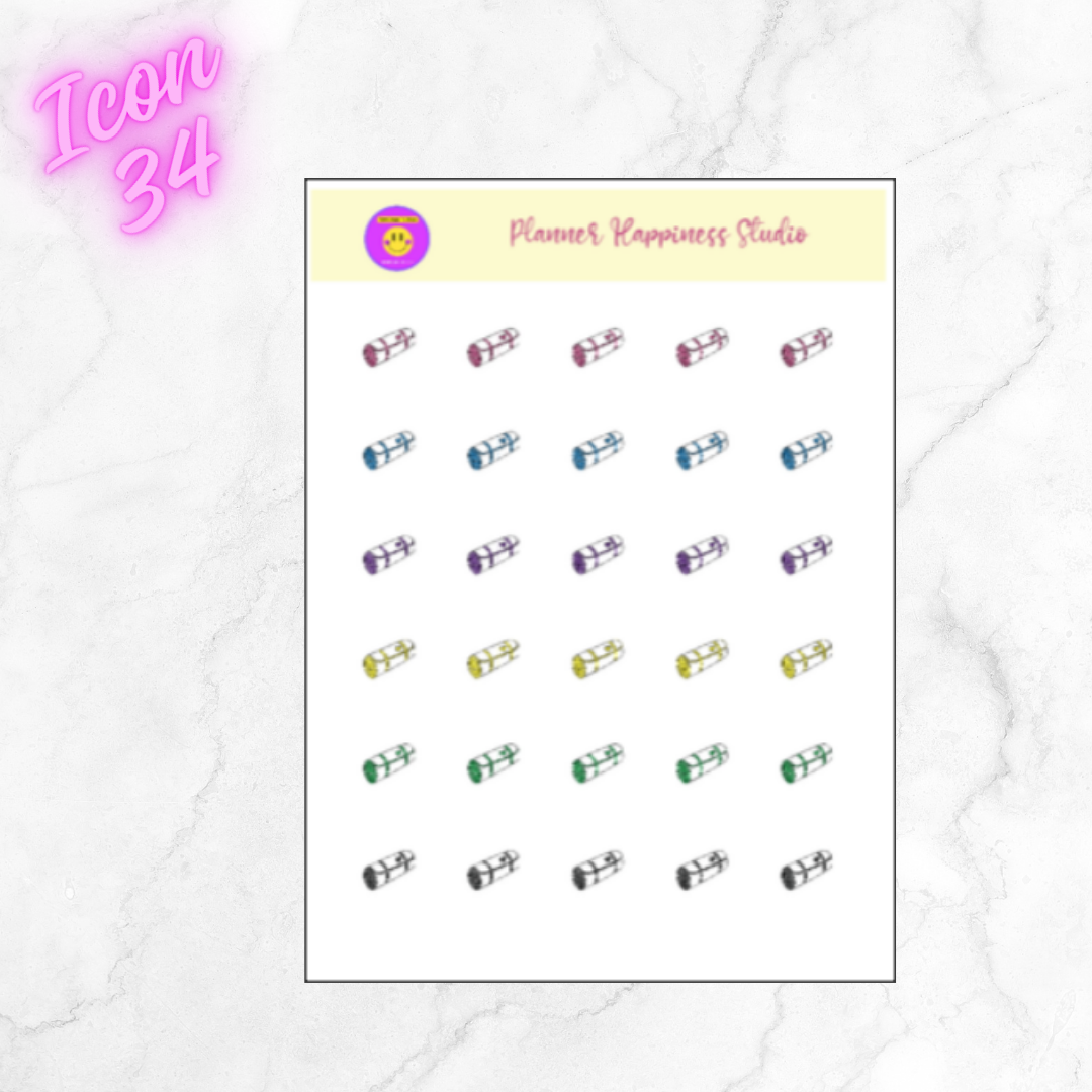 Icon 34 Yogo Mat Sticker Sheet