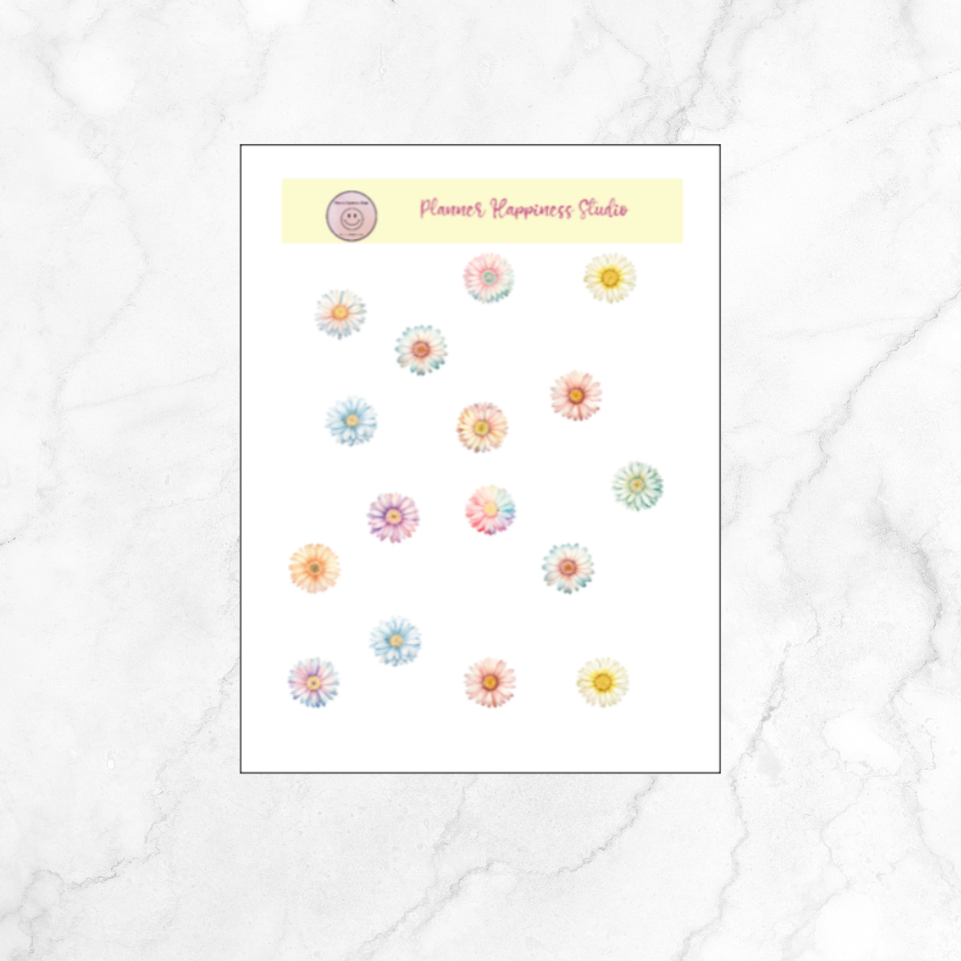 Daisy Deco Sticker Sheet
