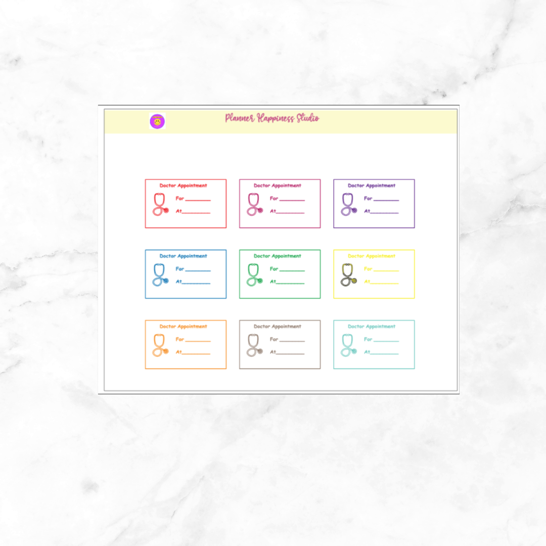 Doctor Appointment Script Boxes (Colour)