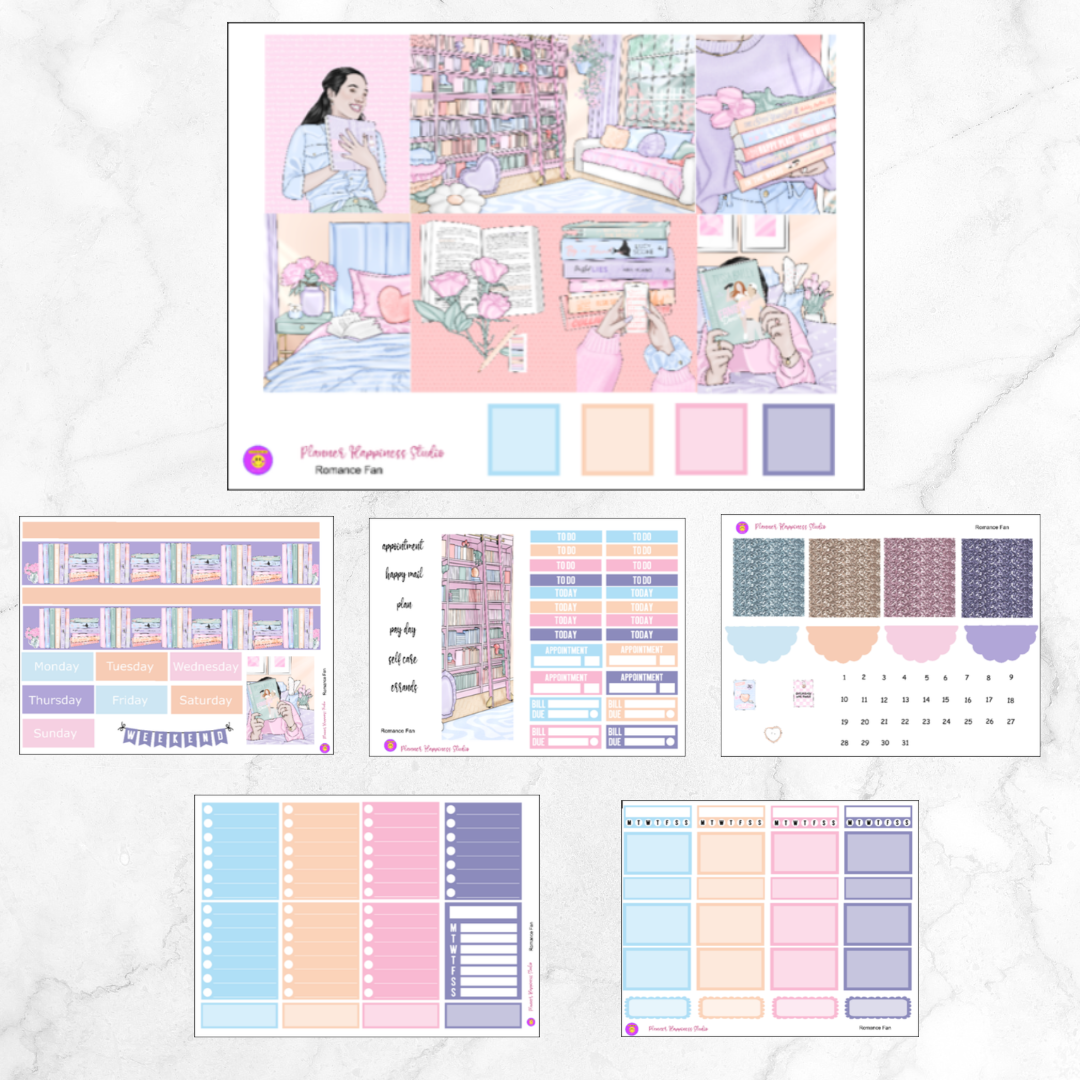 Romance Fan Vertical Sticker Kit