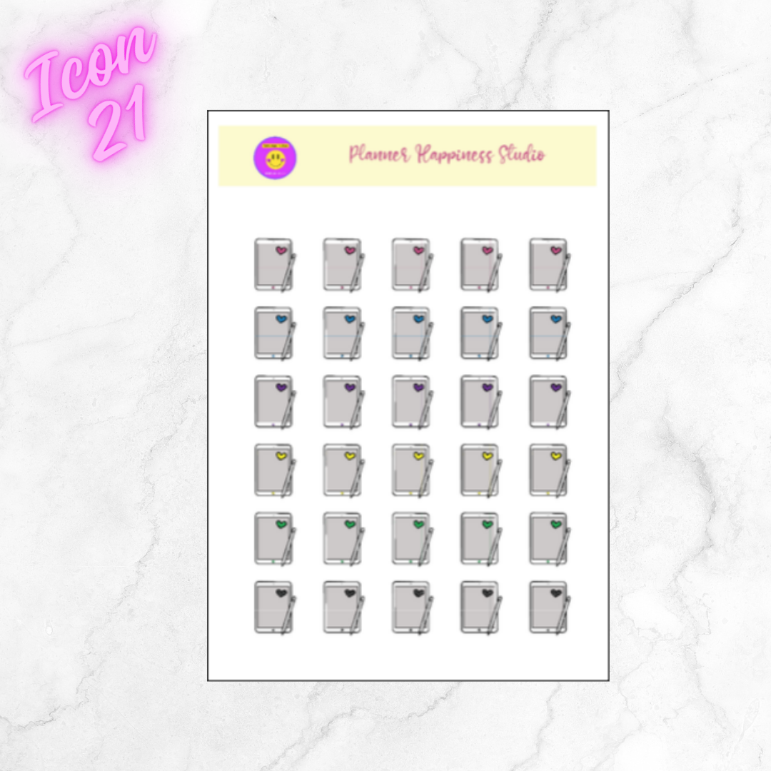 Icon 21 Tablet/Ipad Sticker Sheet