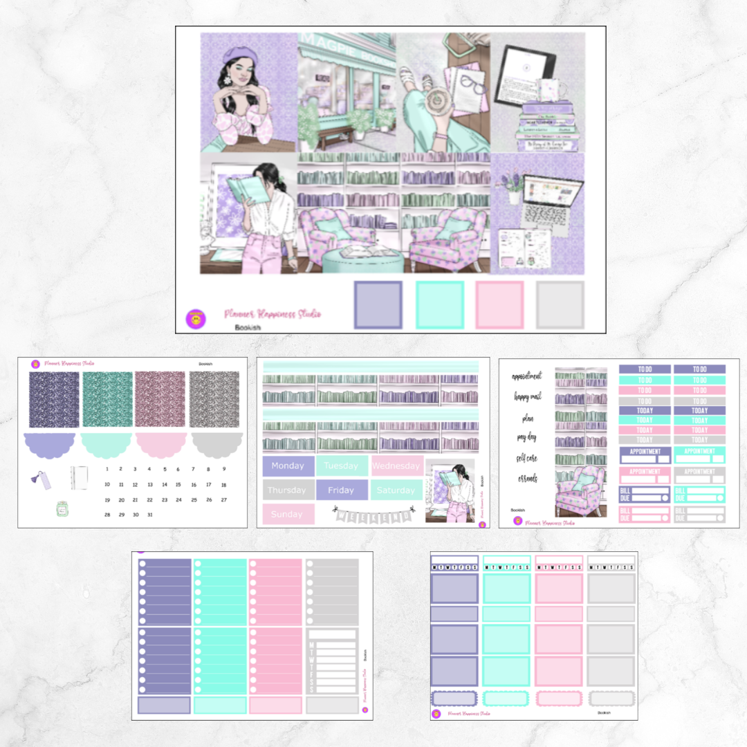 Bookish Vertical Sticker Kit