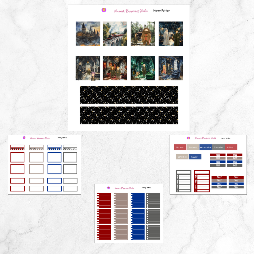 Harry Potter Hobonichi Cousin Sticker Kit