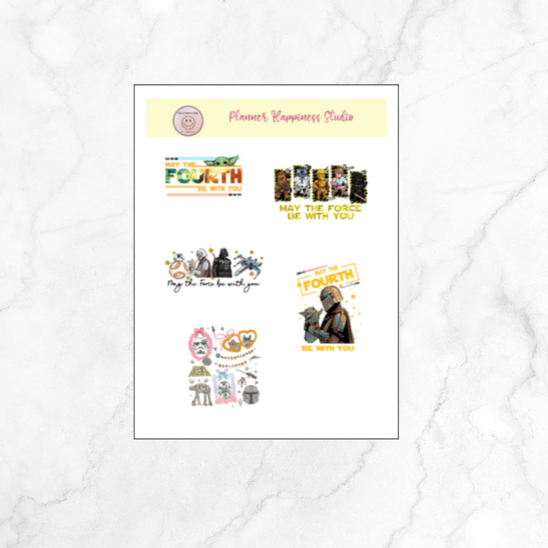 Star Wars Day Deco Sticker Sheet