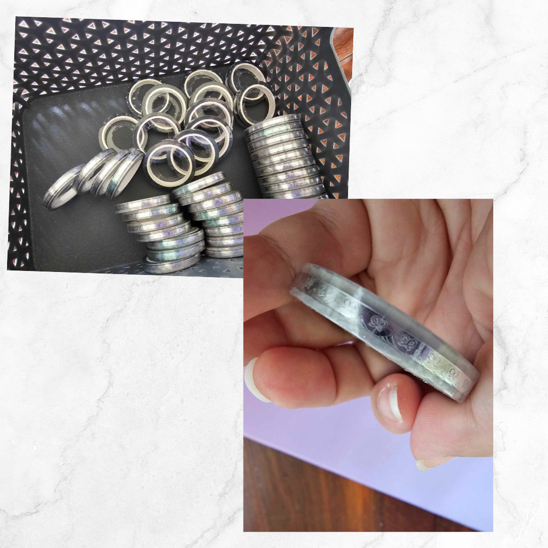 Skinny Silver Foil Bow Header Washi Tape